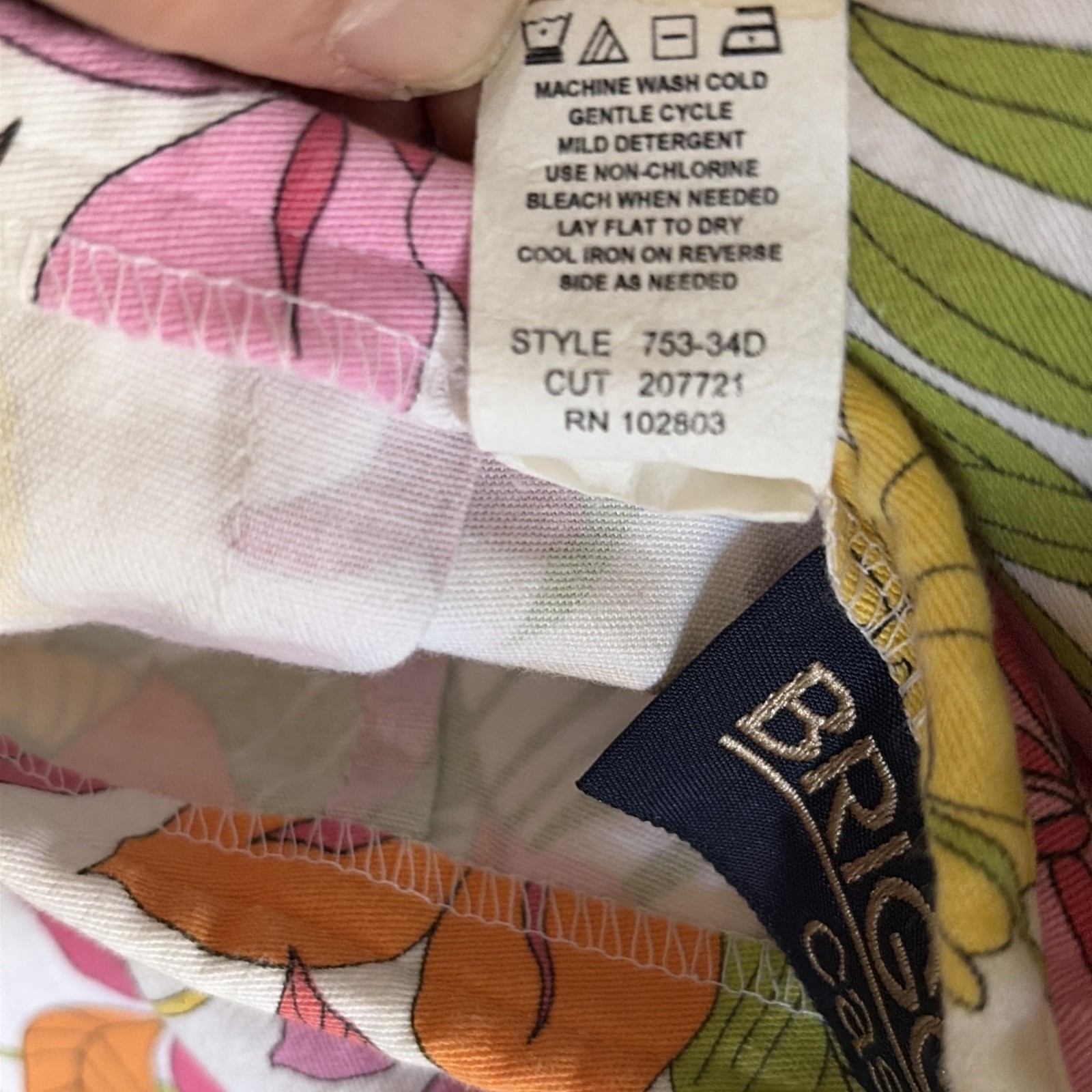 Vtg Briggs Canvas Skort Skirt 90s Sz M 10 Colorful Tropical Floral Preppy Resort