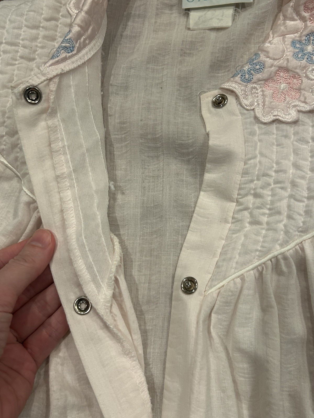 Vintage House Dress Nap Dress Nightgown Cottagecore Long Sleeve Size S M