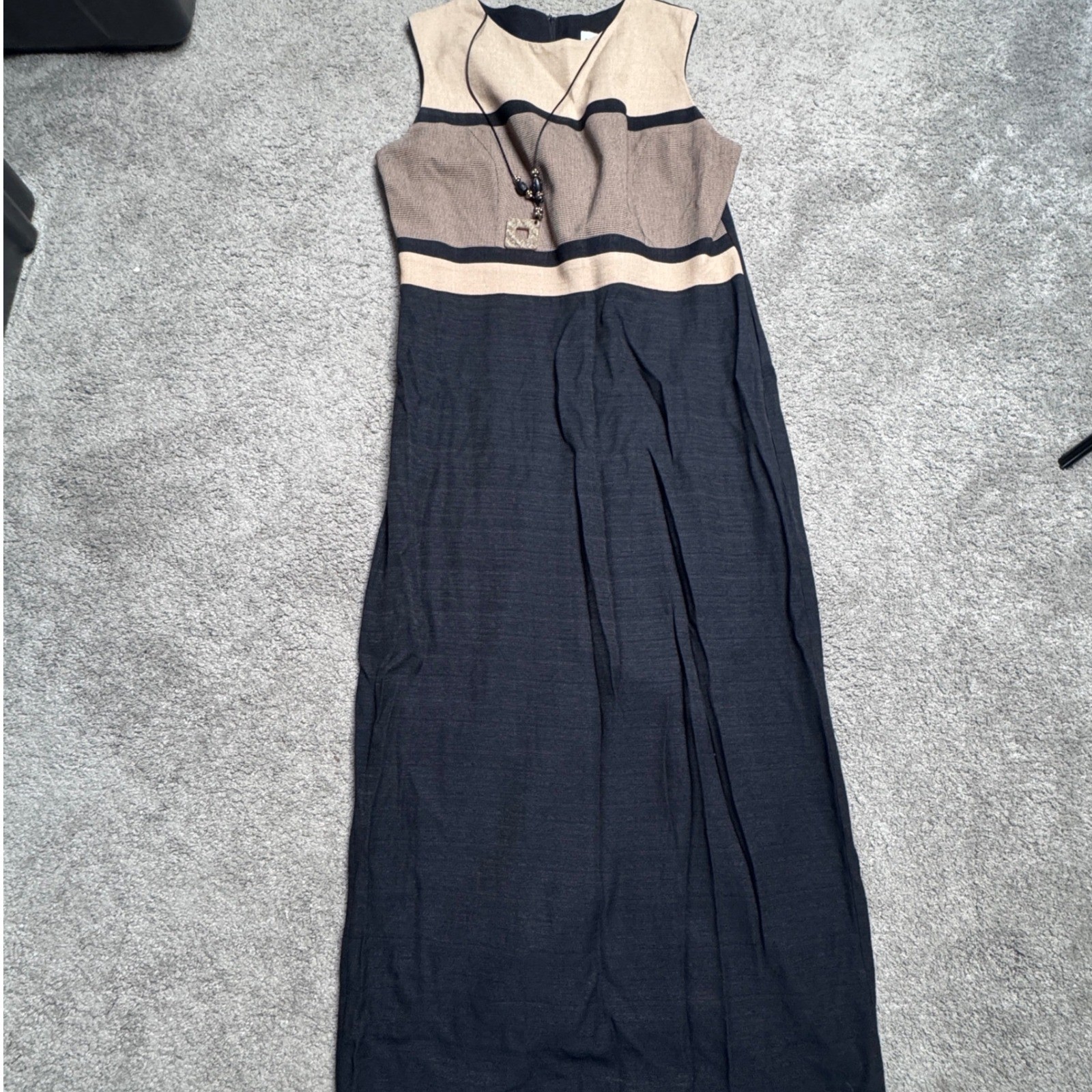 Vintage R&M Richards Women’s 12 Black Sleeveless Long Dress