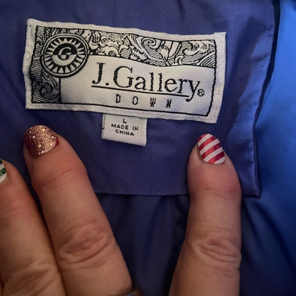 J. Gallery Periwinkle Puffy Down Coat