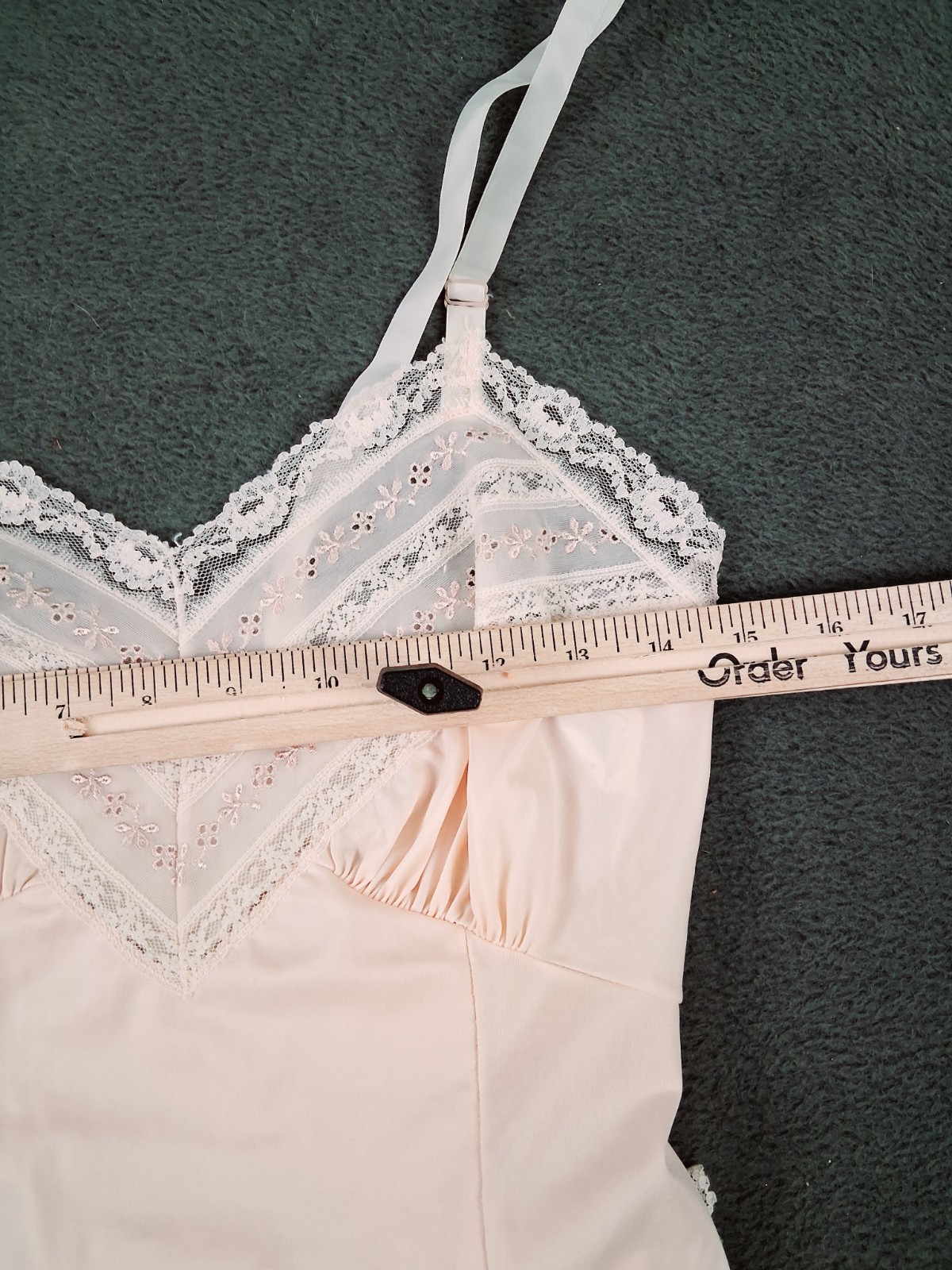 Vintage Gaymode Penneys Slip S 32 Nude Lingerie Fairy Coquette Lace Midi 60s
