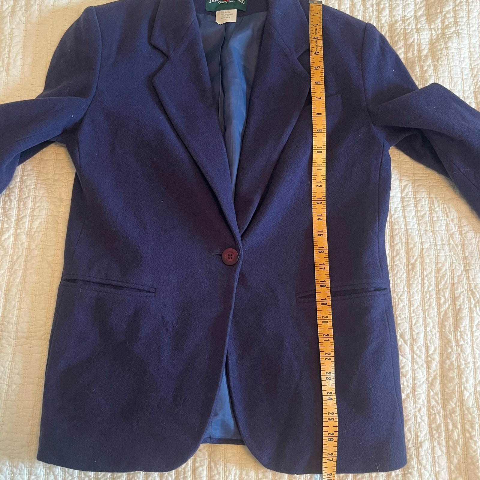 Classic Vintage 80s American Eagle Outfitters Wool Navy Blazer Small Timeless