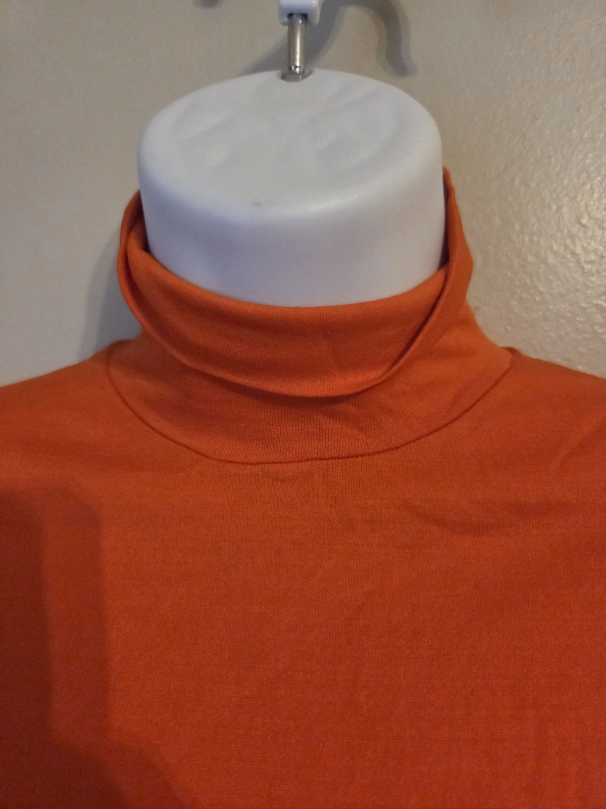 Vintage 60s Ulla By Vicki Cooper Orange Groovy Mod Polyester Turtleneck Dress