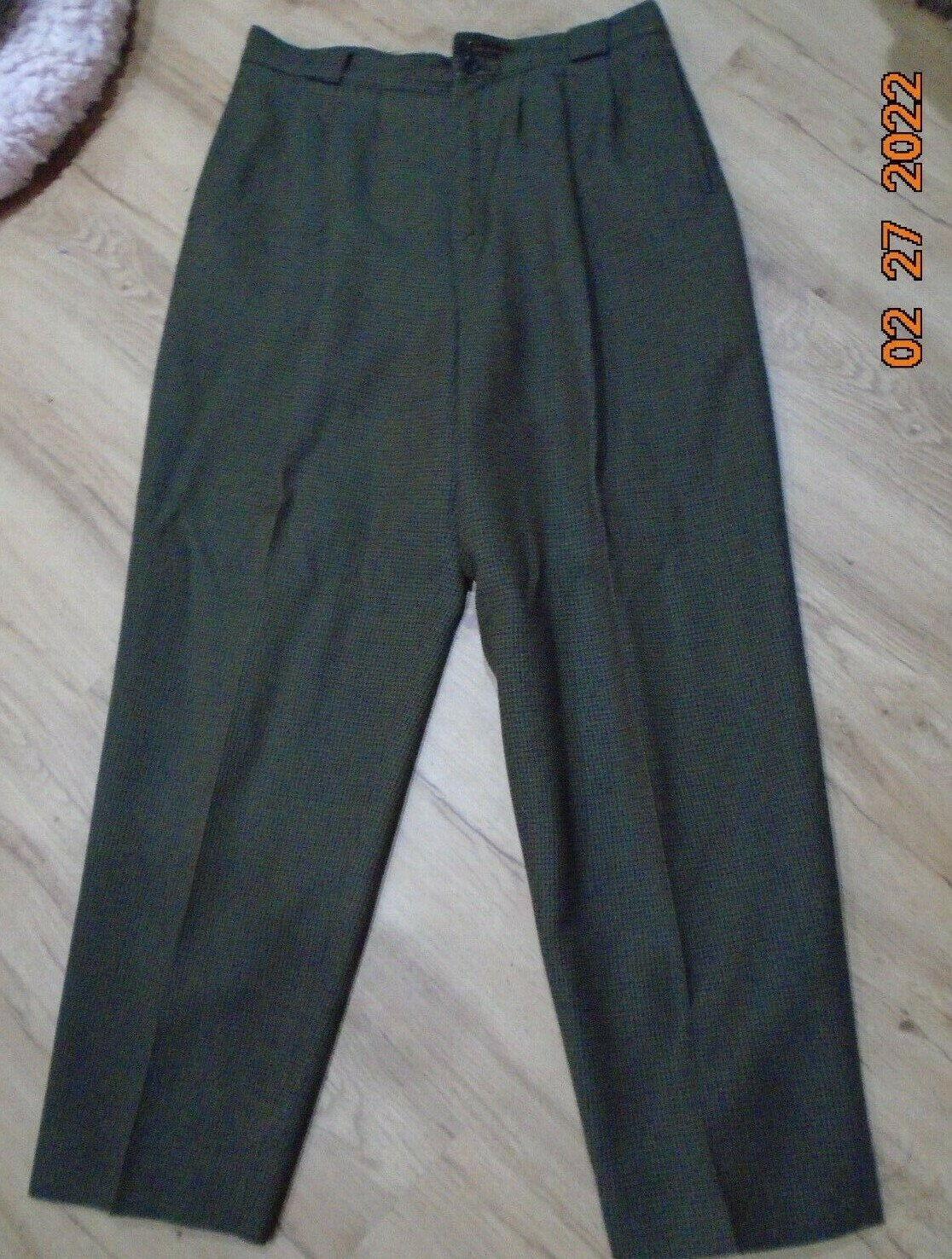 ALANNI by DONNY BROOK vintage HIGH WAIST MOM wool pant size 16 LK NU herringbone