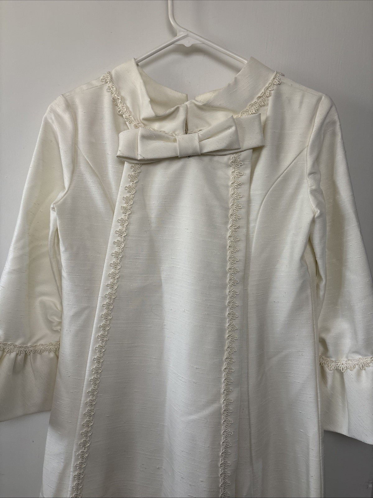 Vintage Lorrie Deb of San Francisco 1950s Ivory Wedding Dress Cape Train SZ 9 10