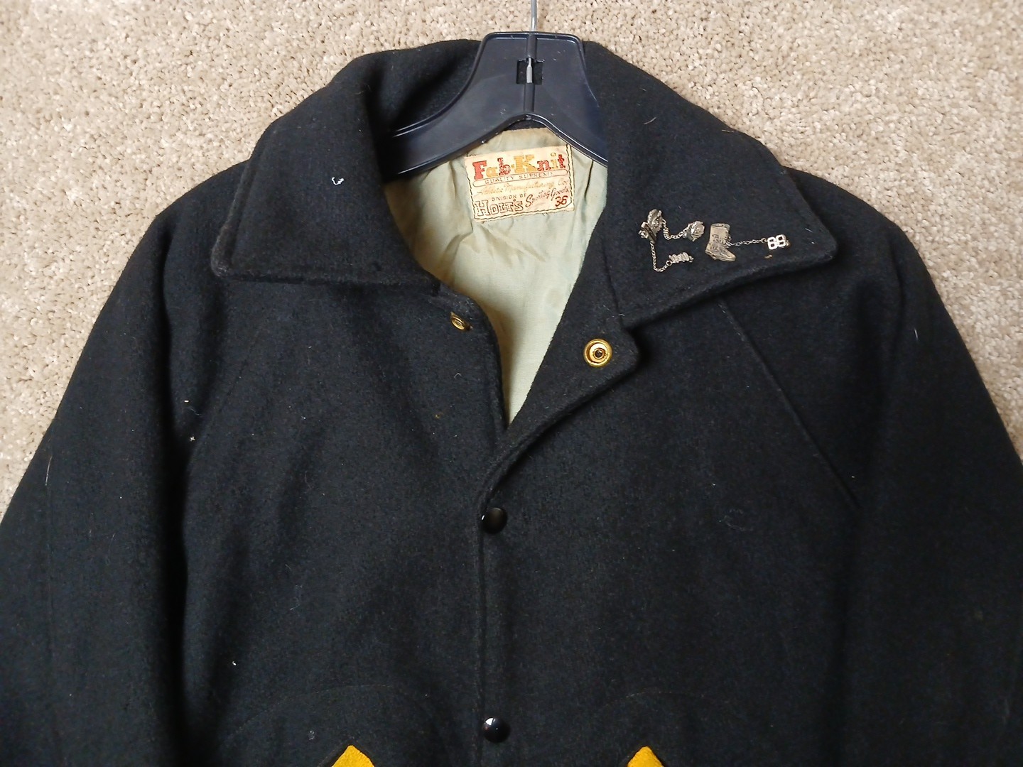 True Vintage Irving Toy Tigers 1969 Womens 36 Marching Band Varsity Jacket