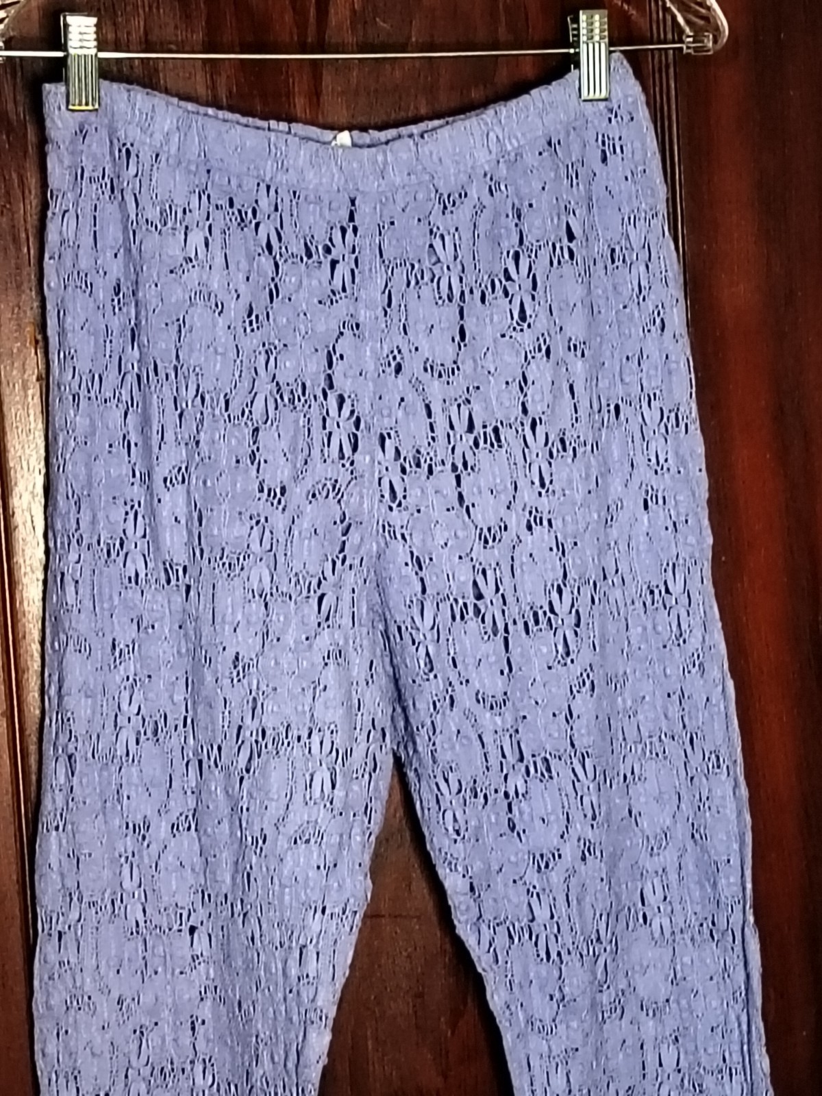 Vintage Color Me Cotton Purple Lace Leggings Small 1980’s/Early 90’s