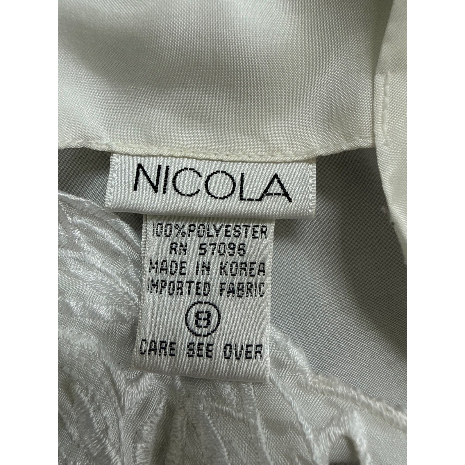VTG Womens Victorian Revival Cottagecore Blouse White Size 8 Prairie Romantic
