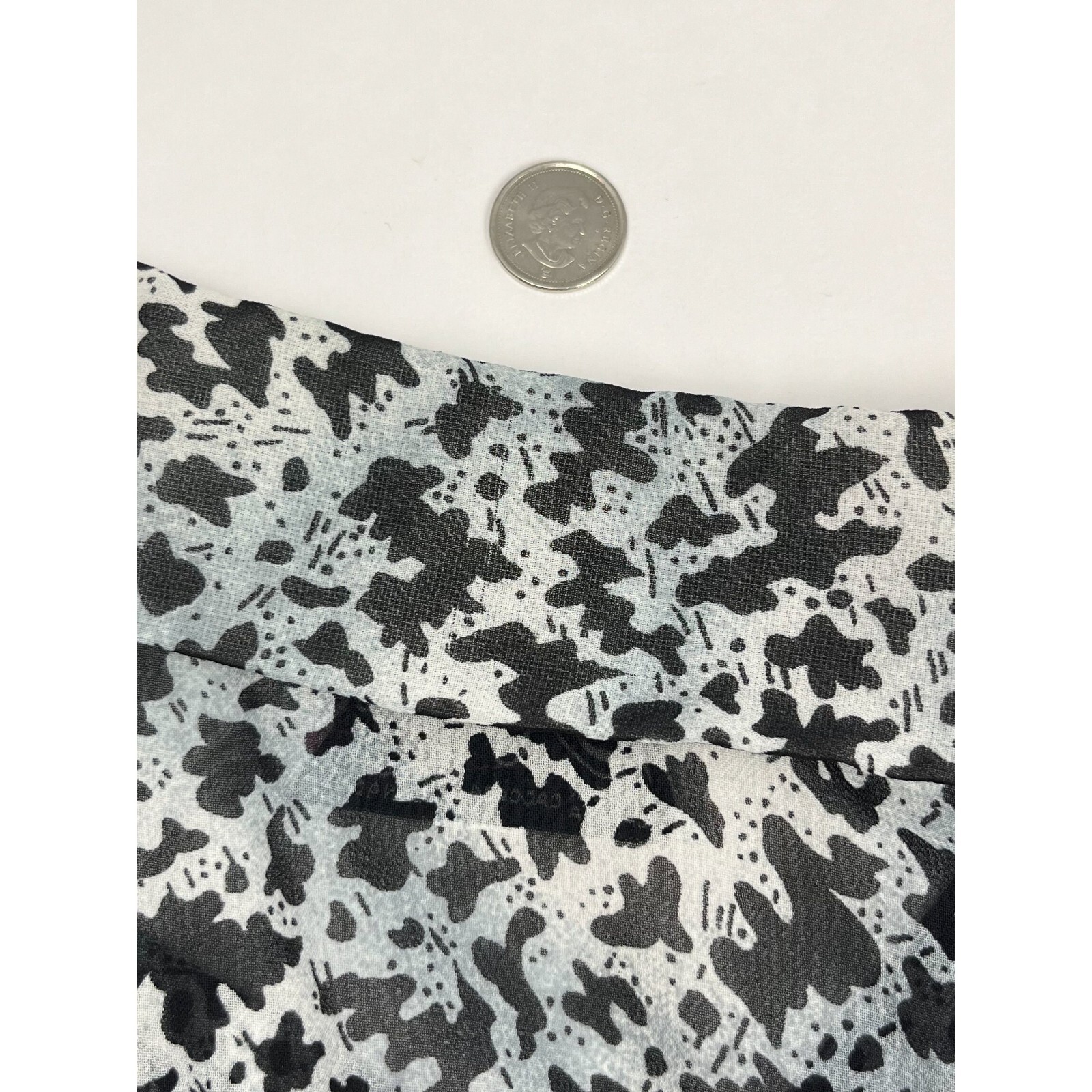 Vintage D’Allaird’s Splatter Print Sheer Blouse