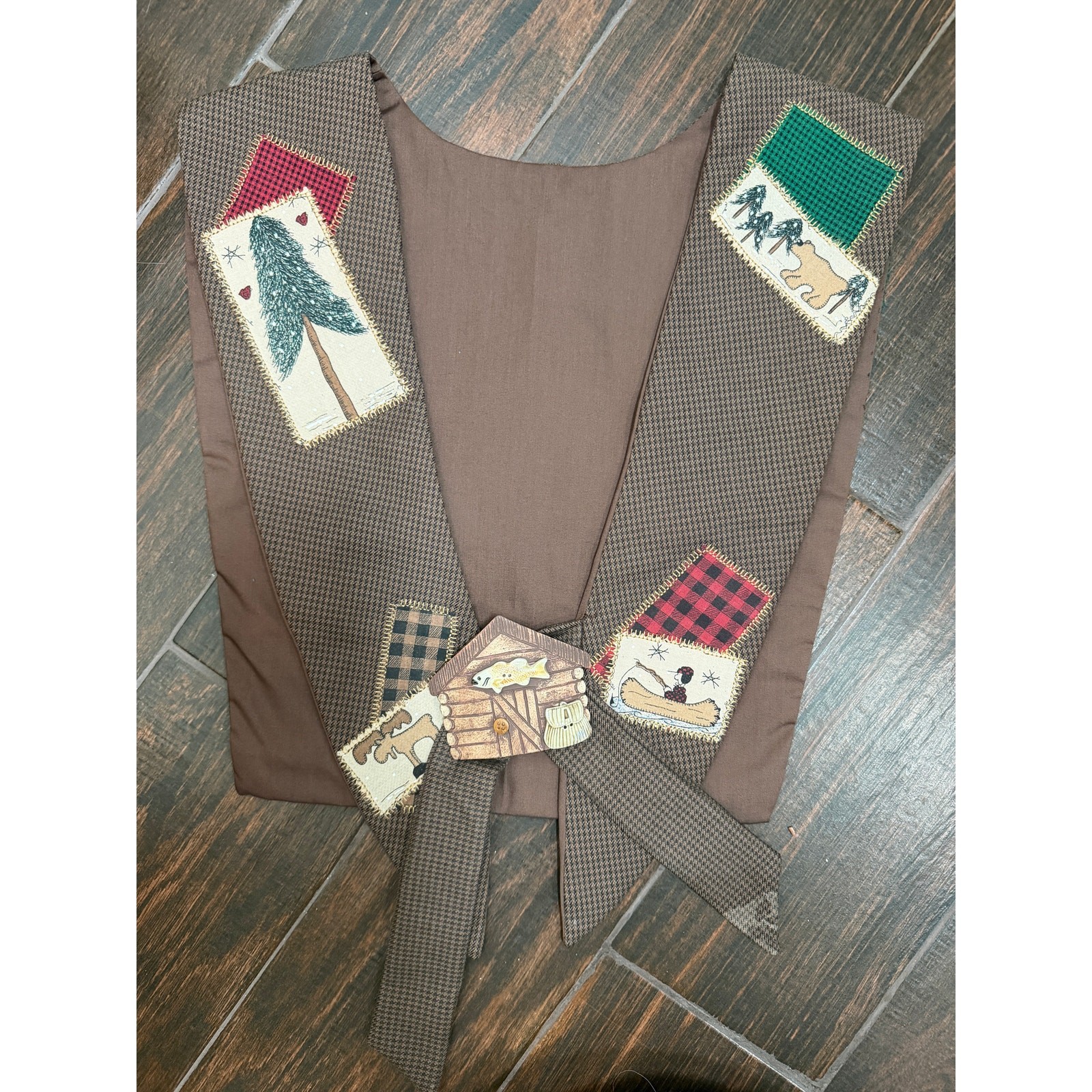 Vintage 80s Cottagecore Cabin Patchwork Square Dance Outfit 3 Piece Set