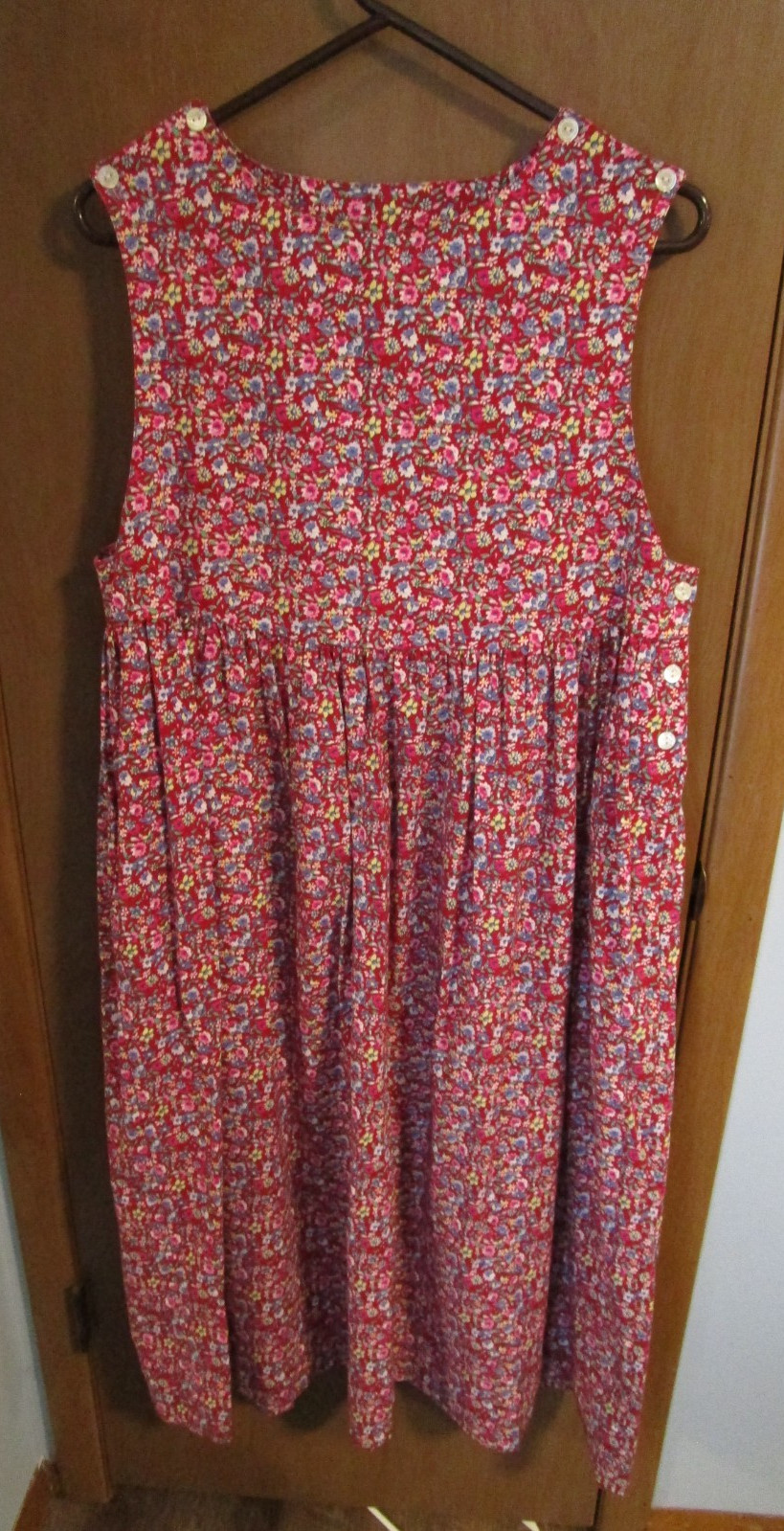 Vintage Laura Ashley Jumper Dress Floral Women’s Size 14 Great Britain Romantic
