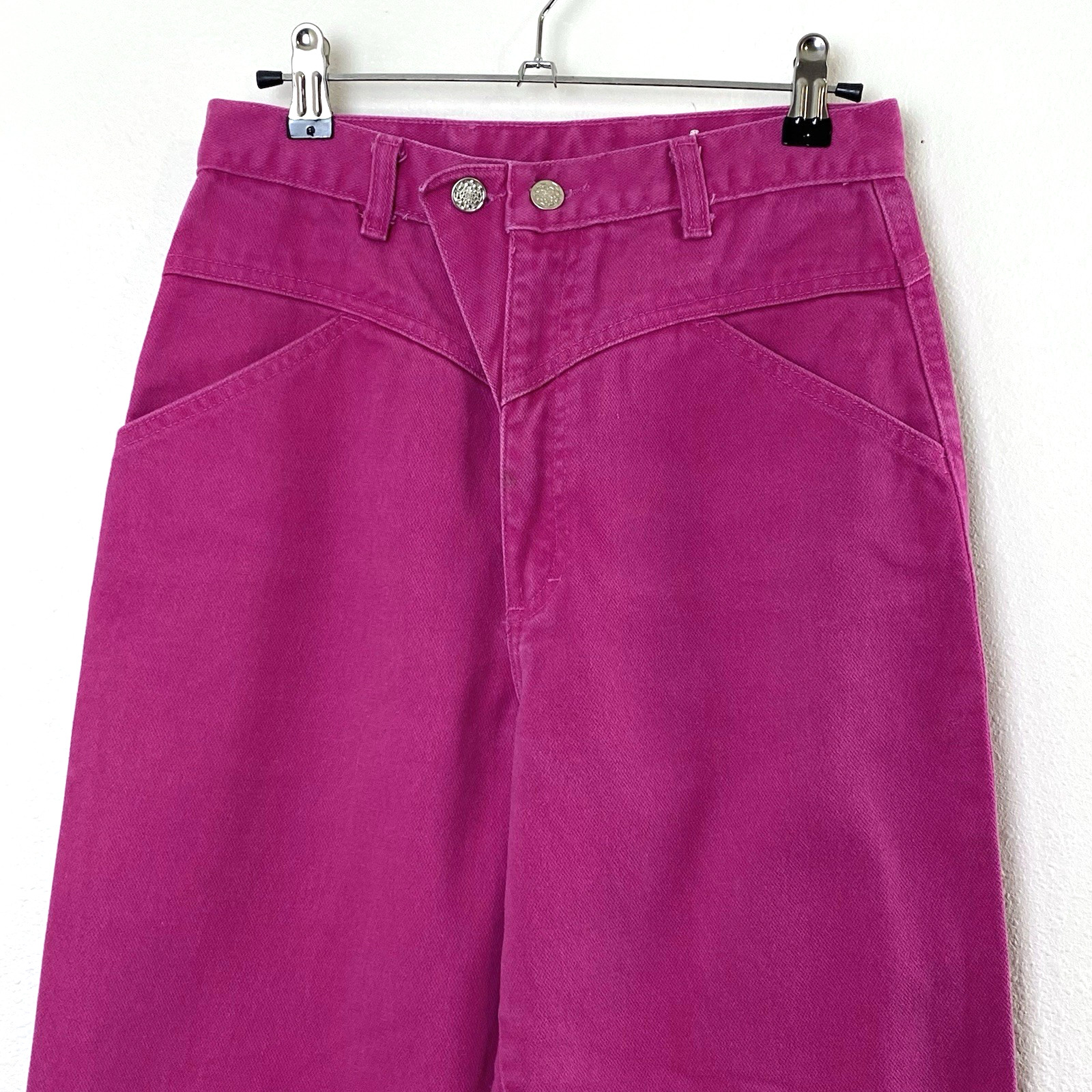 Vintage Jewell’s Classic Bottoms Womens Hot Pink Jeans Juniors 7 100% Cotton USA
