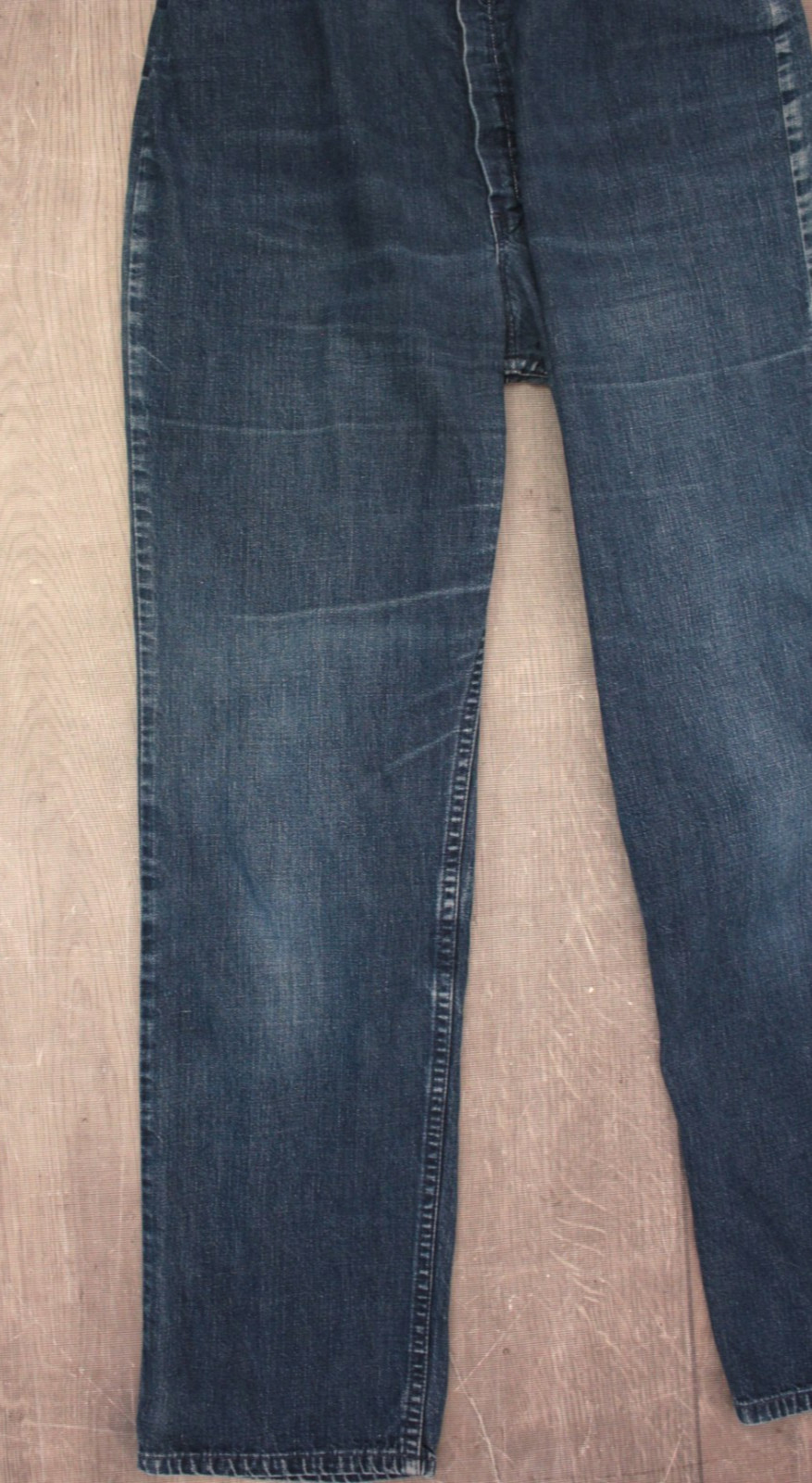 VTG Women’s 60s Blue Denim High Waist Straight Leg Jeans Sz 27″ 1960s