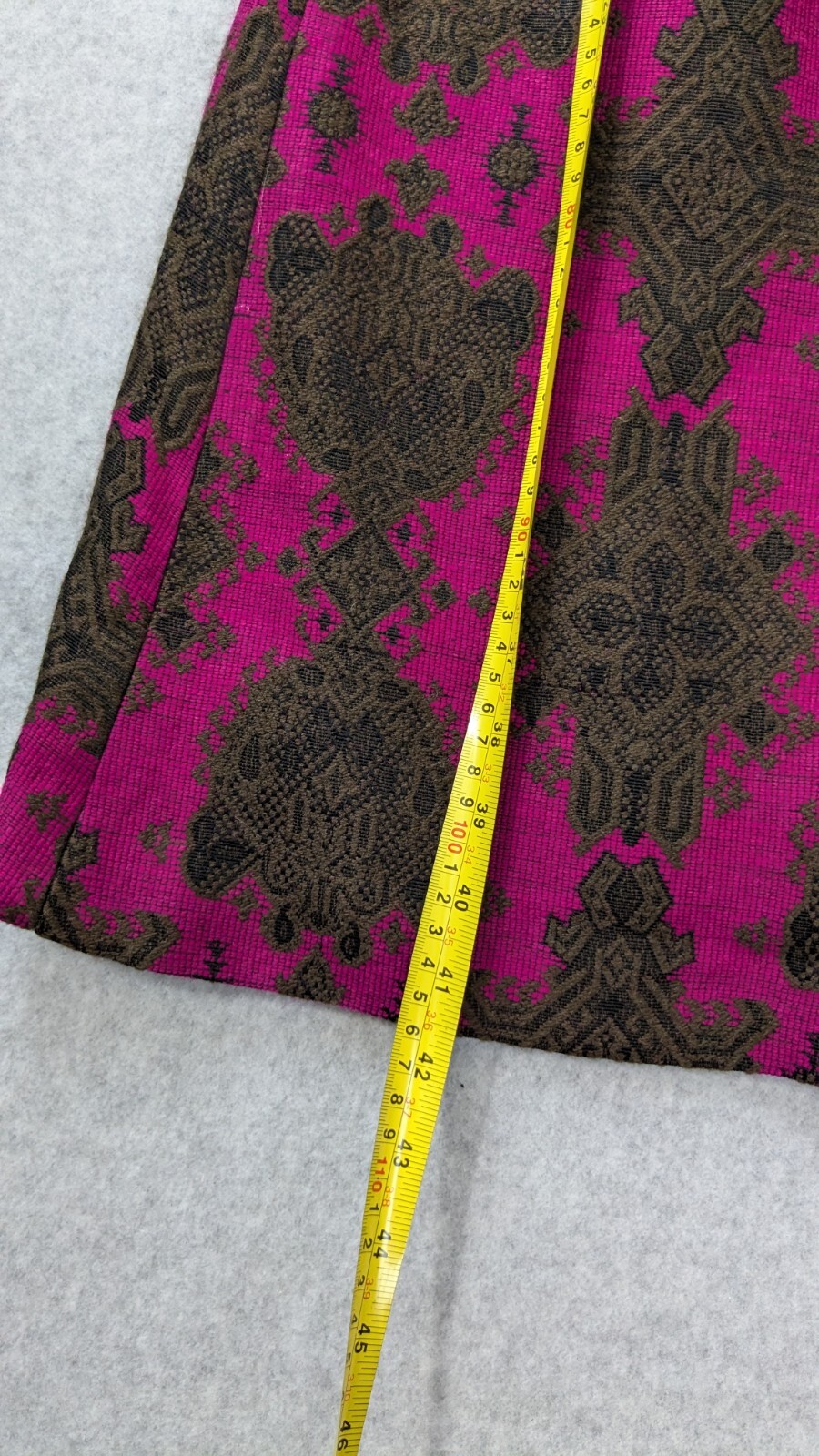 Miss Elliete Vintage Dress Fit and Flare 60s Black Pink Surplice Neckline Flaw