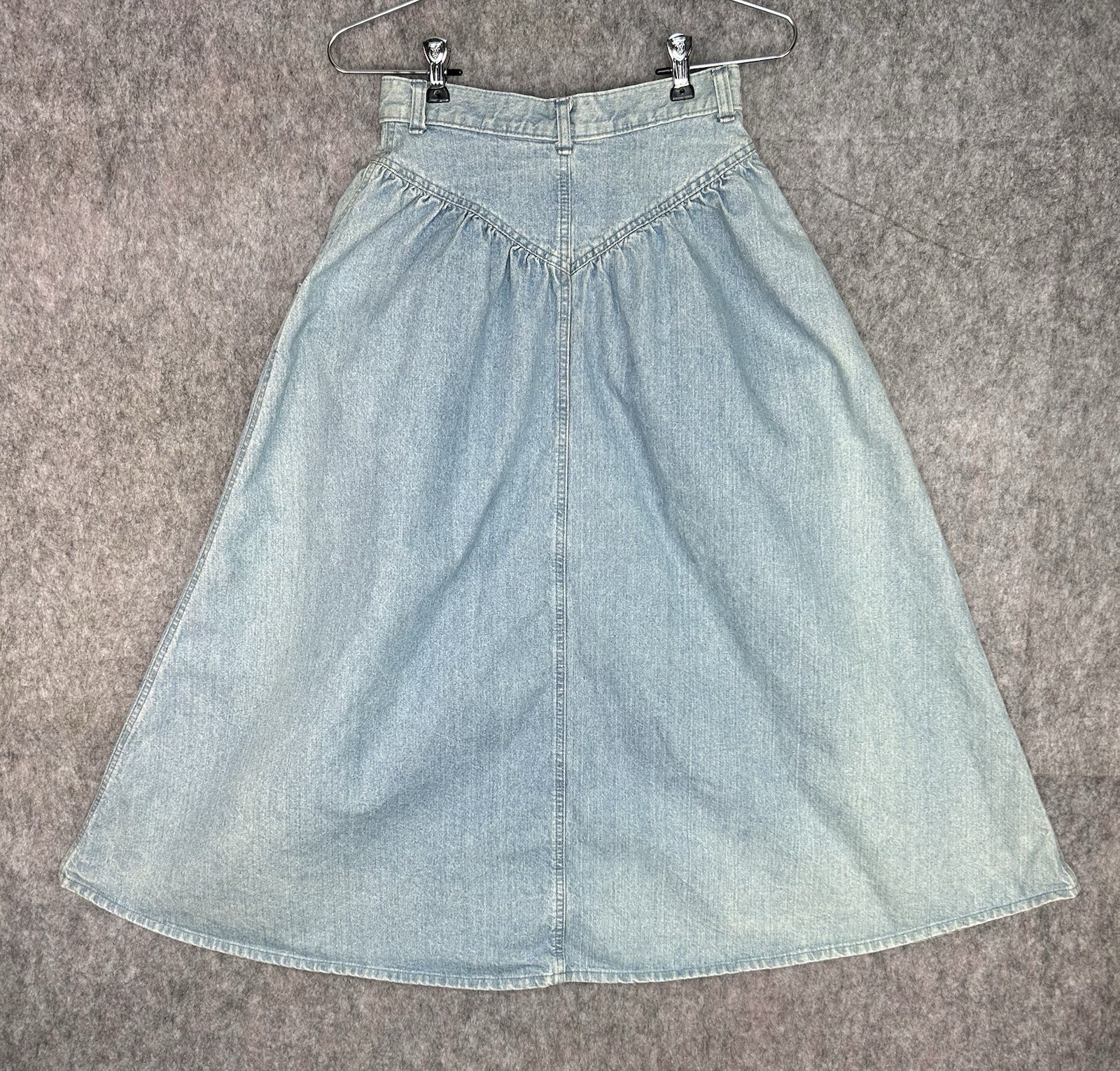 VTG Venezia Women’s Skirt Blue Jean Denim Long 100% Country Western Junior 5