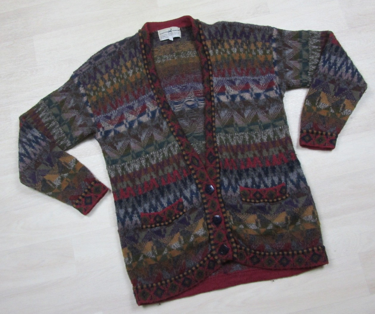 Vintage Peruvian Connection Alpaca Cardigan Sweater Women’s (M) Fair Isle