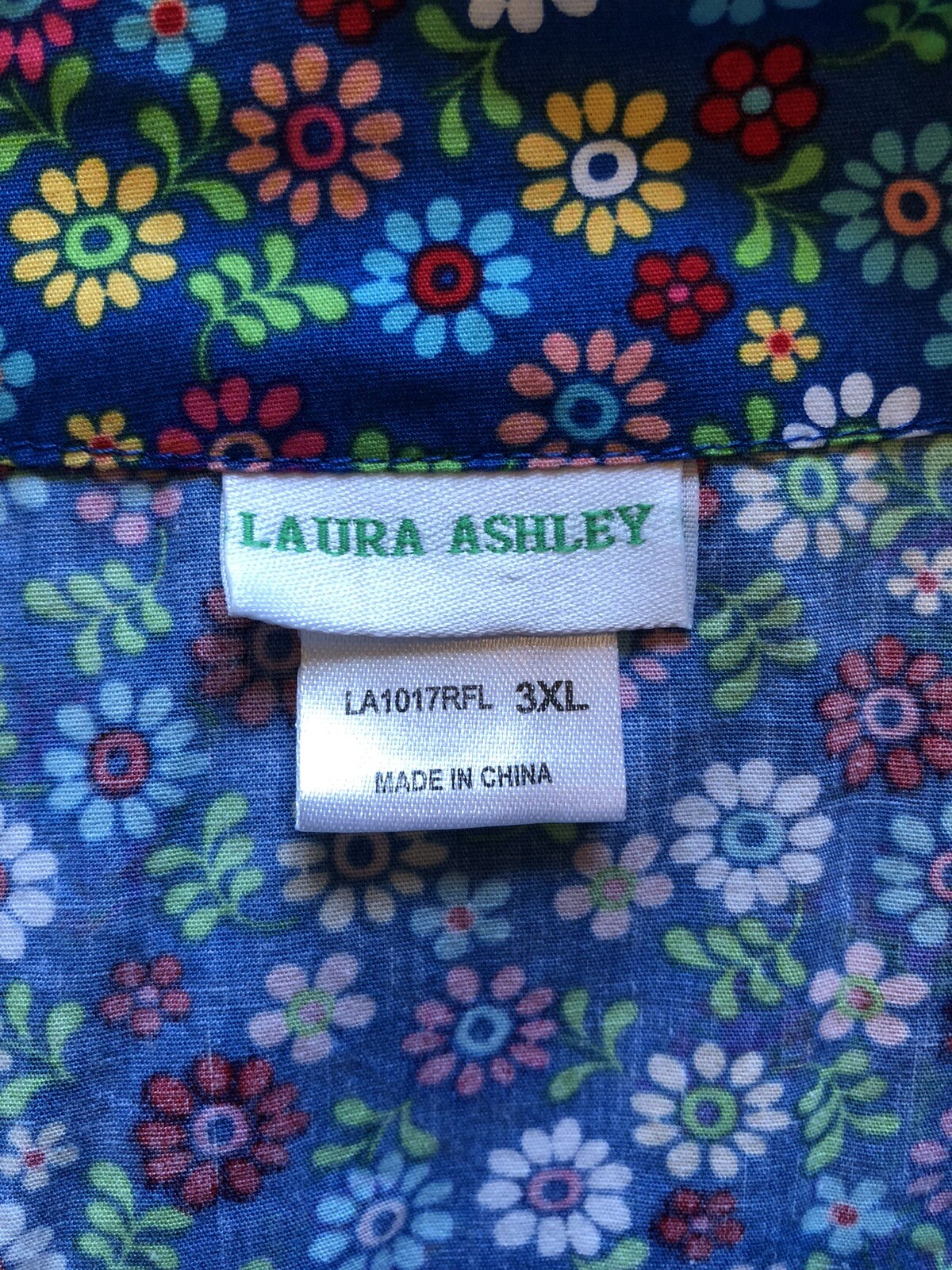 Laura Ashley Vintage 90’s Floral Cotton Tunic Top Size 3XL