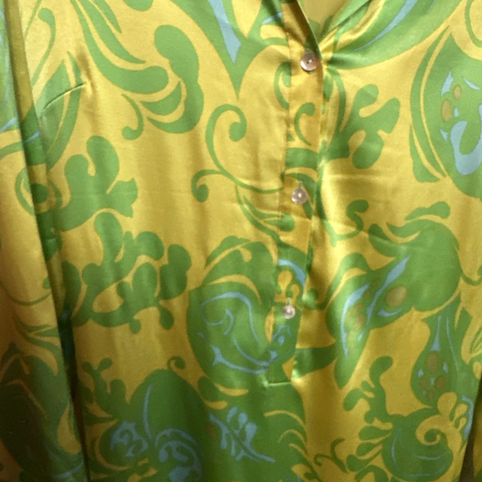 Vintage Unique Hugo Buscati Designer Silk Shirt Stretchy Go Go Mod Dress Sz 8