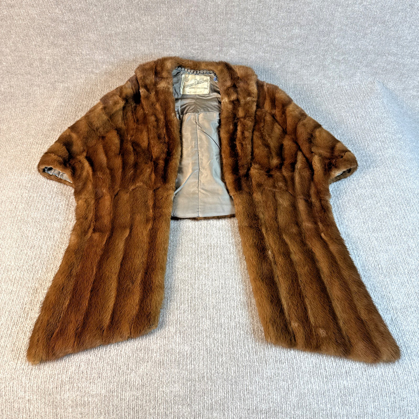 VTG SABLE MINK FUR BOLERO/WRAP BROWN from SORENSEN & WAHLBERG FURRIERS 40’S 50’S