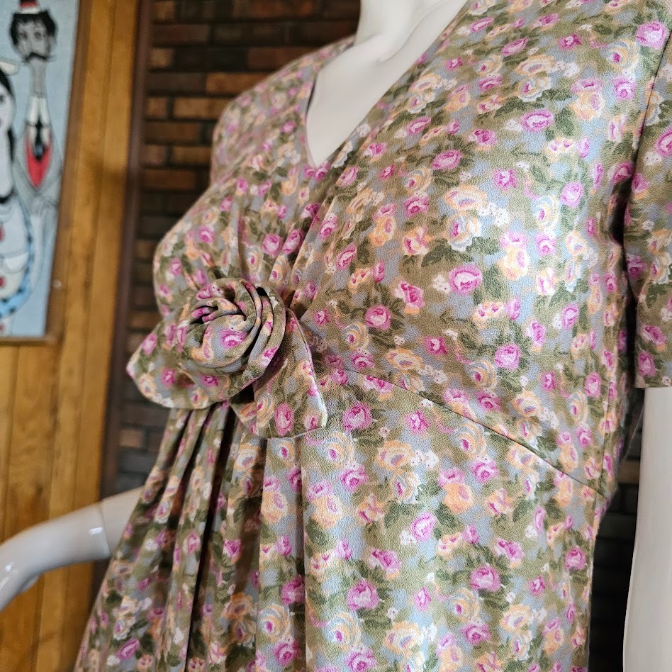Vintage 90s Mall Rat EXPO Cottagecore Ditzy Floral Palazzo Pants Jumpsuit XS/S P