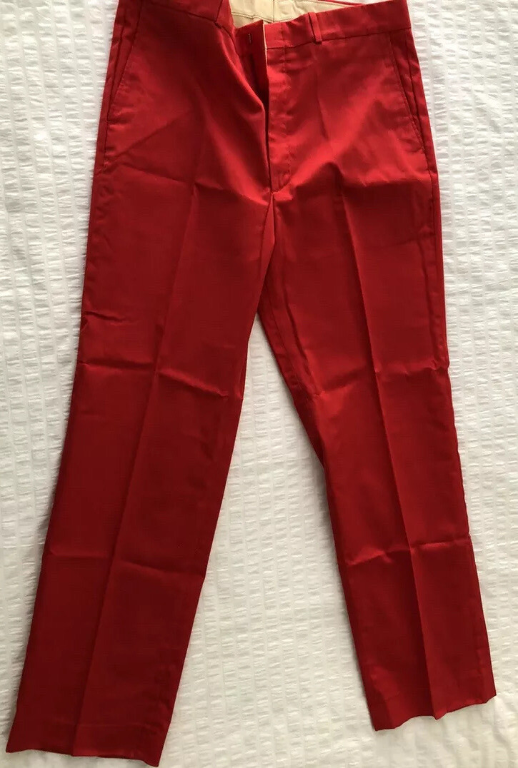Fabulous Vintage NOS Red Farah Men’s Women’s Slacks Pants Inseam 30” Waist 34”
