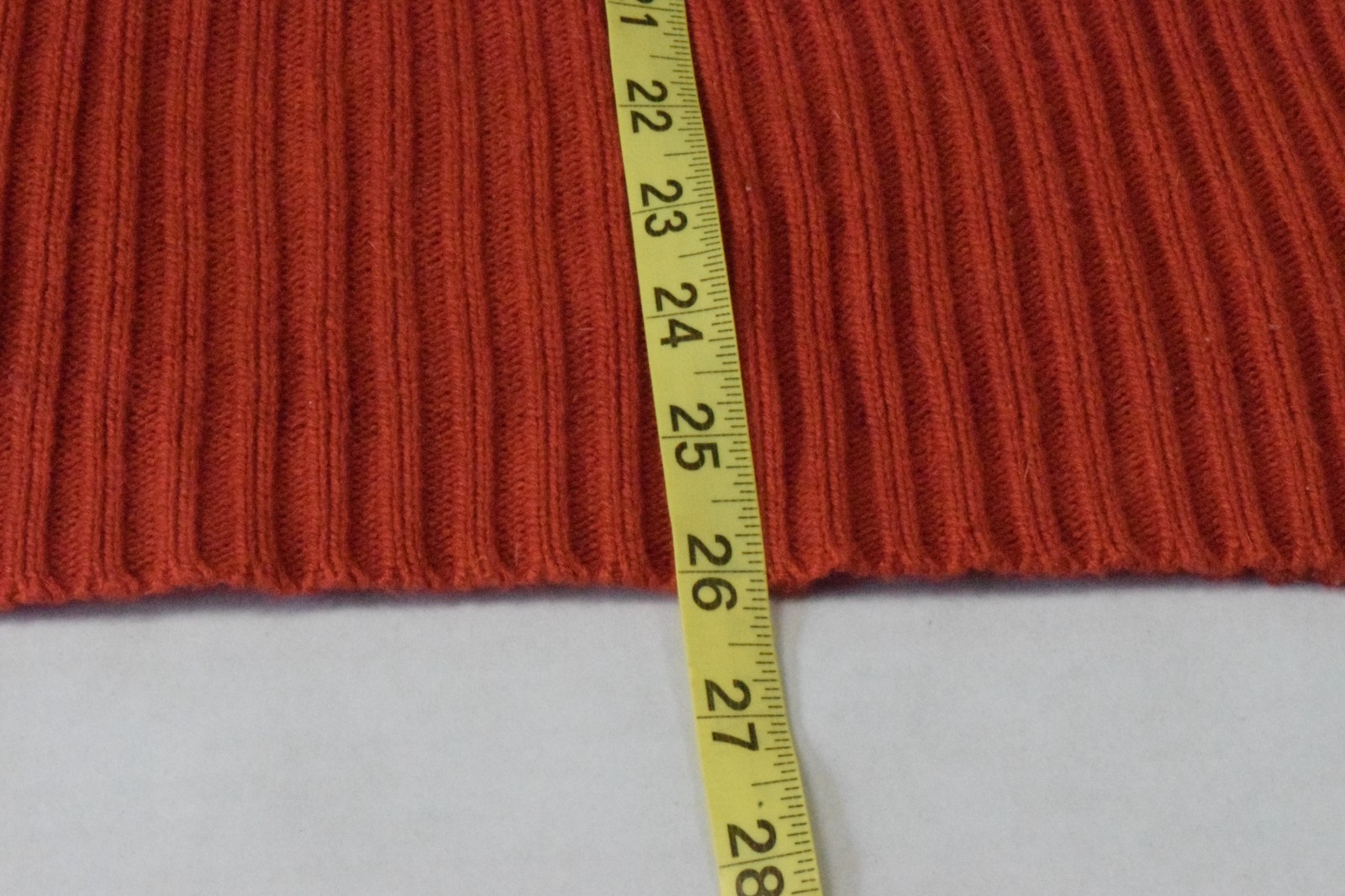 Vintage Raglan Sweater Size S/M 80s Ribbed Burnt Orange Acrylic Shoulder Stripe