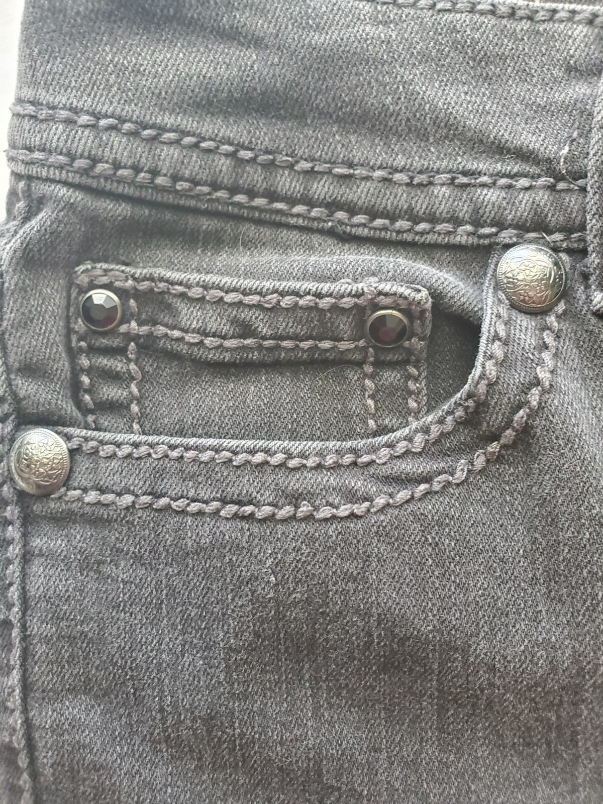 Vintage Code Bleu Black Bootcut Jeans 8 Studded Rhinestone Y2K Stretch