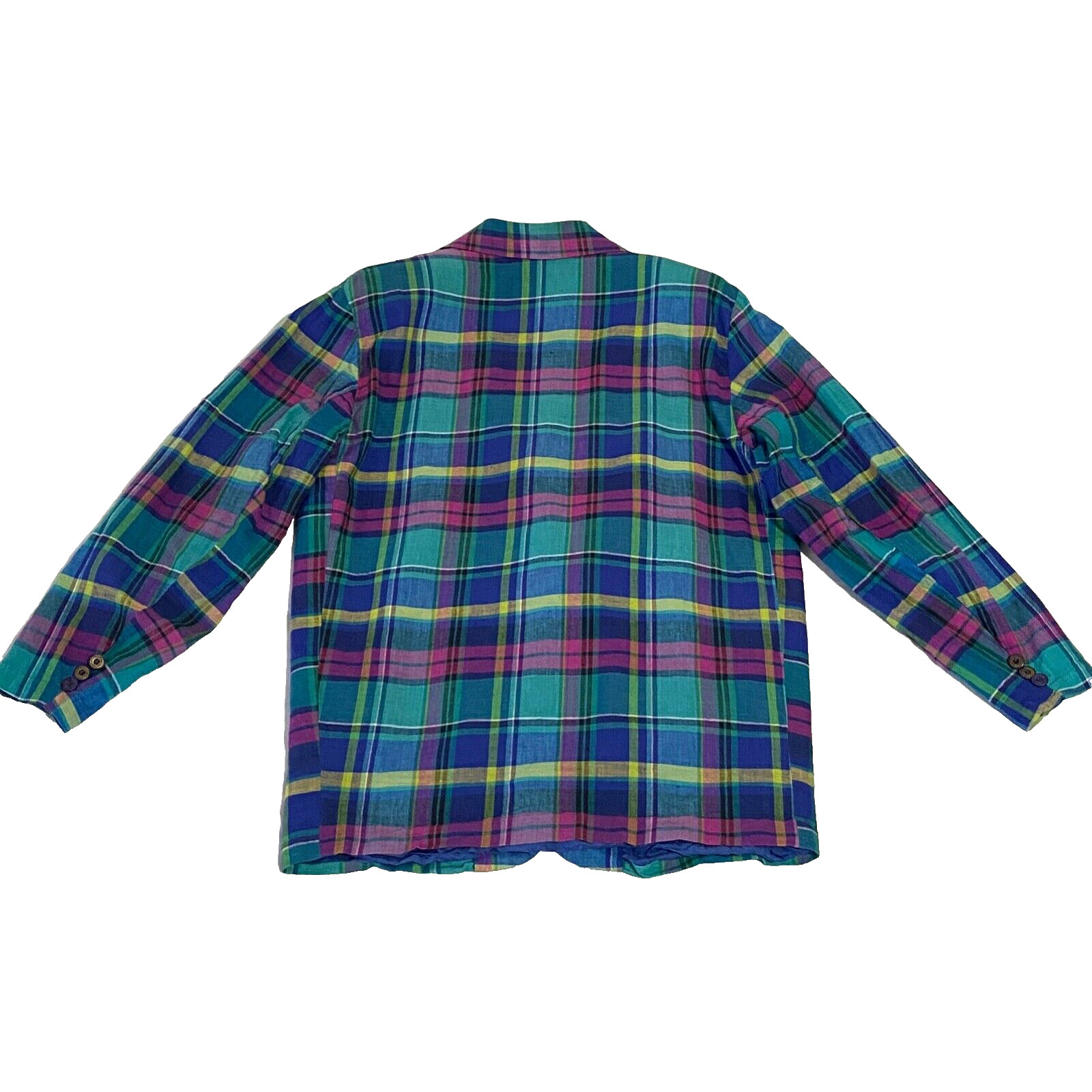 Vtg Plaid Jacket Blazer Chest 40in. Preppy Madres Sporty Academia OBR Summer d