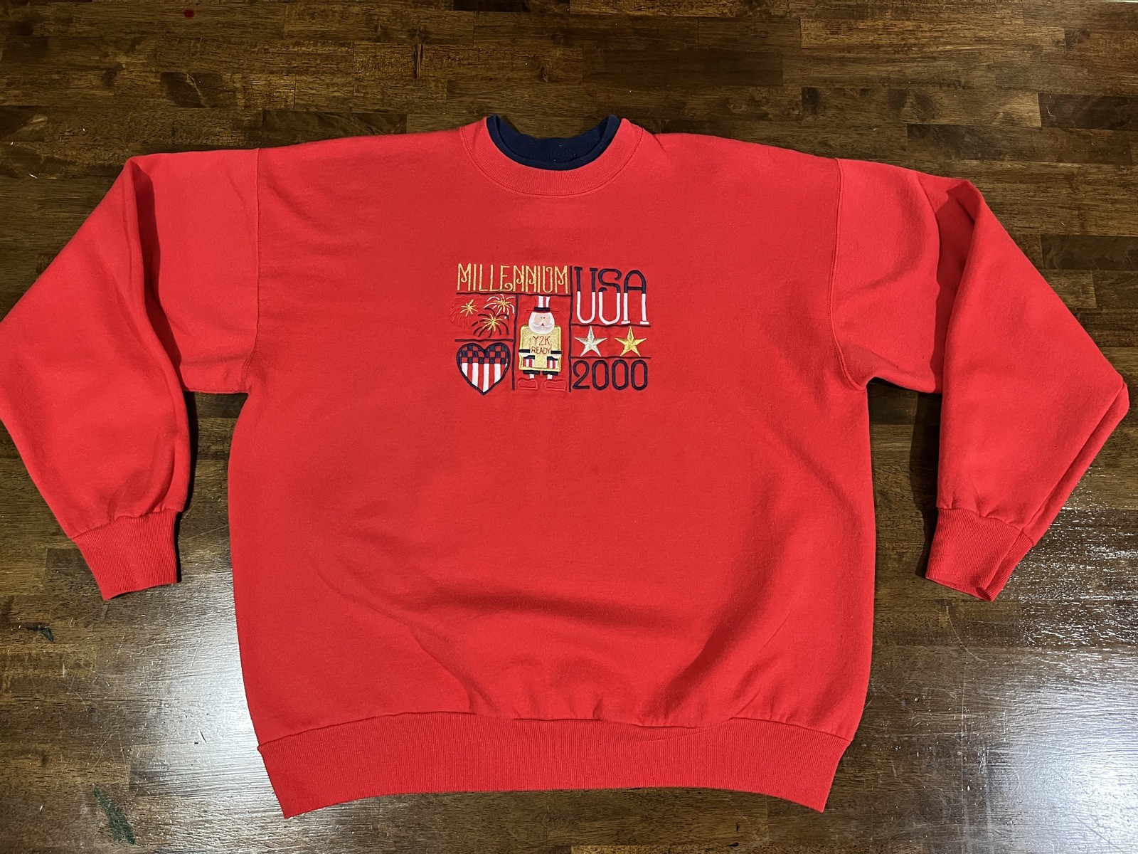 Vintage Y2K Millenium 2000 USA Womens Sweatshirt XL M&C Energy Sportswear