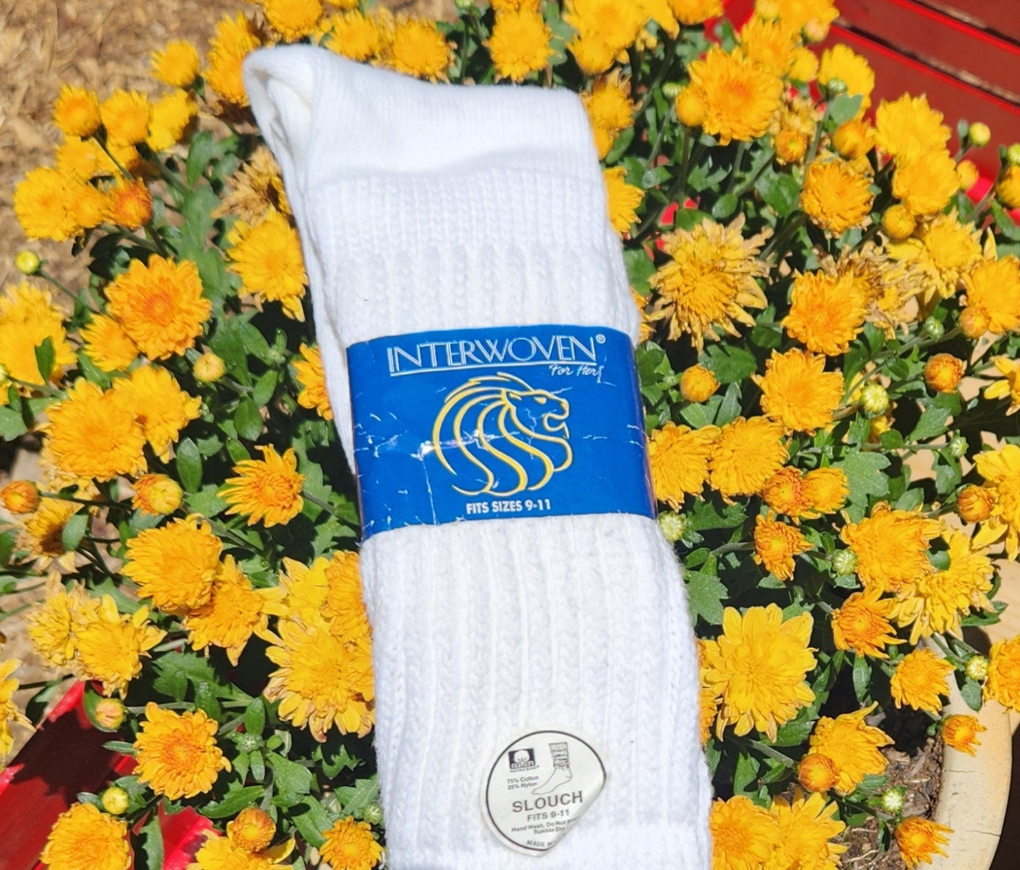 NEW Vintage 80s INTERWOVEN NOS White Slouch Socks Kayser-Roth Greensboro NC USA