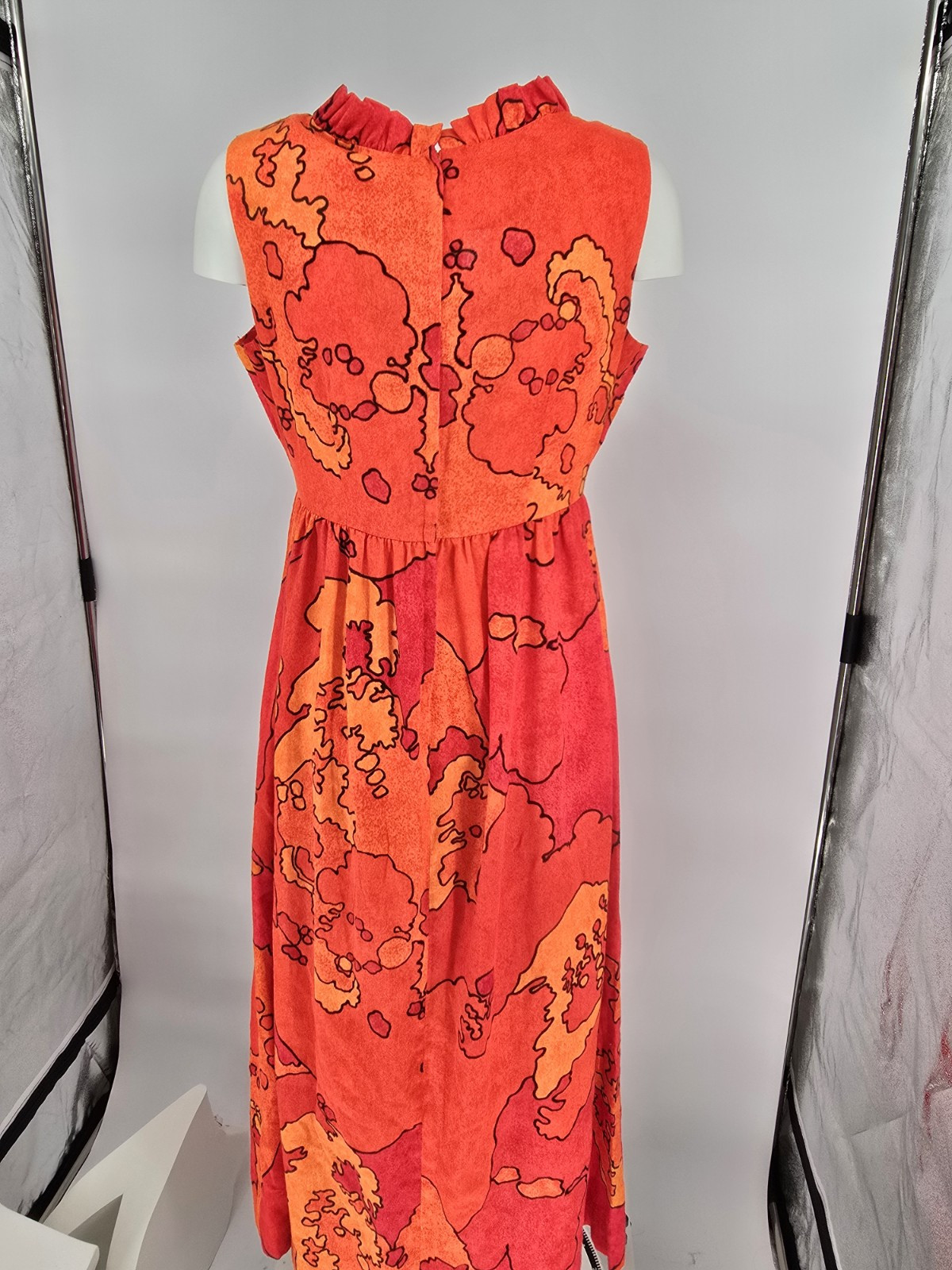 True Vintage 60s 70s Liberty House Lila Honolulu Dress Orange Red Mod Pop Art