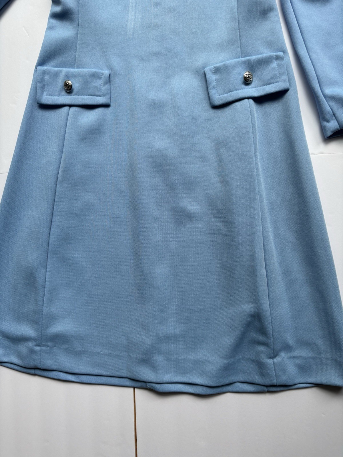 Vintage Powder Blue Long Sleeve Secretary Size 12 Unbranded Grandma