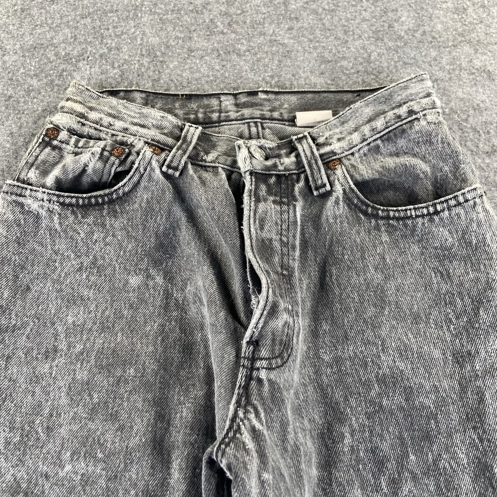 Vintage Levi’s 701 501 Acid Wash Button Fly Jeans 26 X 30 Made In USA