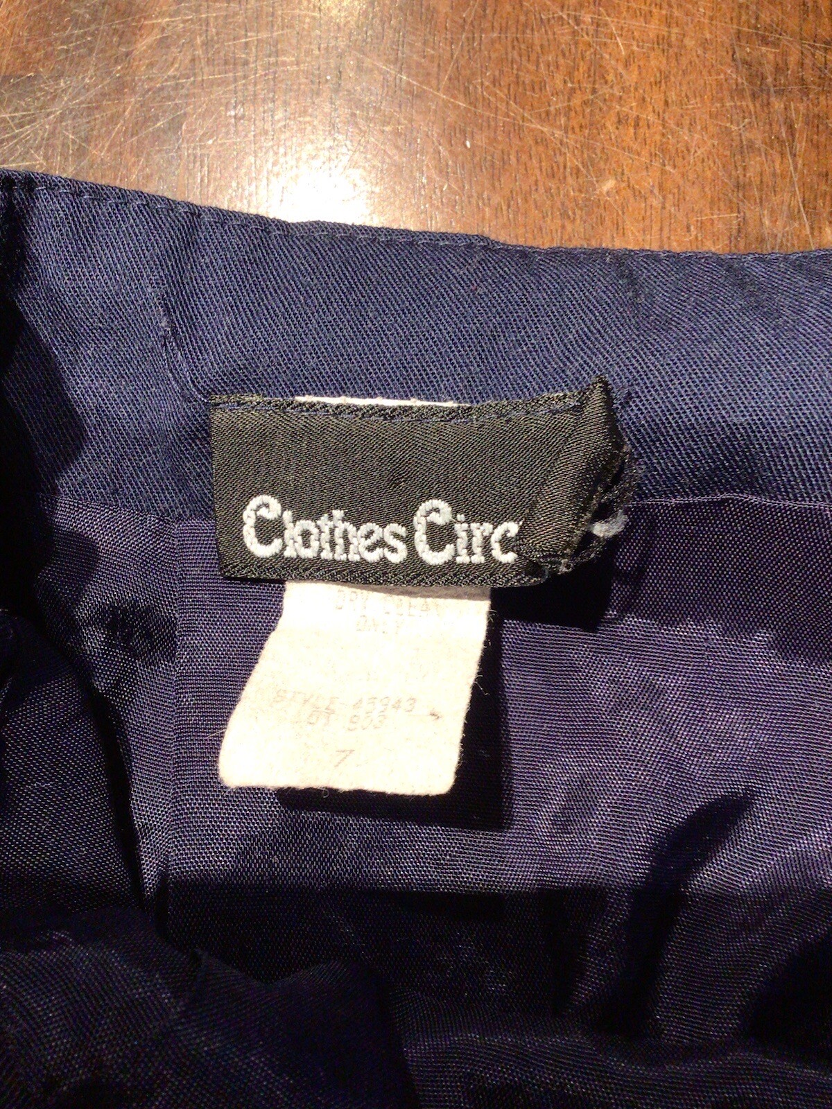 Vintage Clothes Circuit Size 7 Blue Cotton Skirt