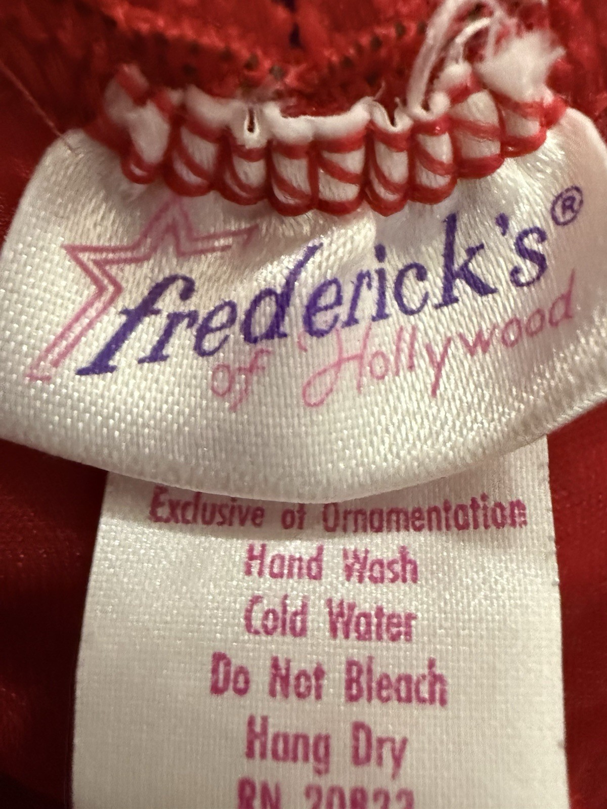 Vtg 80s Frederick’s Hollywood Red Lace Teddy Garter Lingerie USA 38 Pinup Vixon