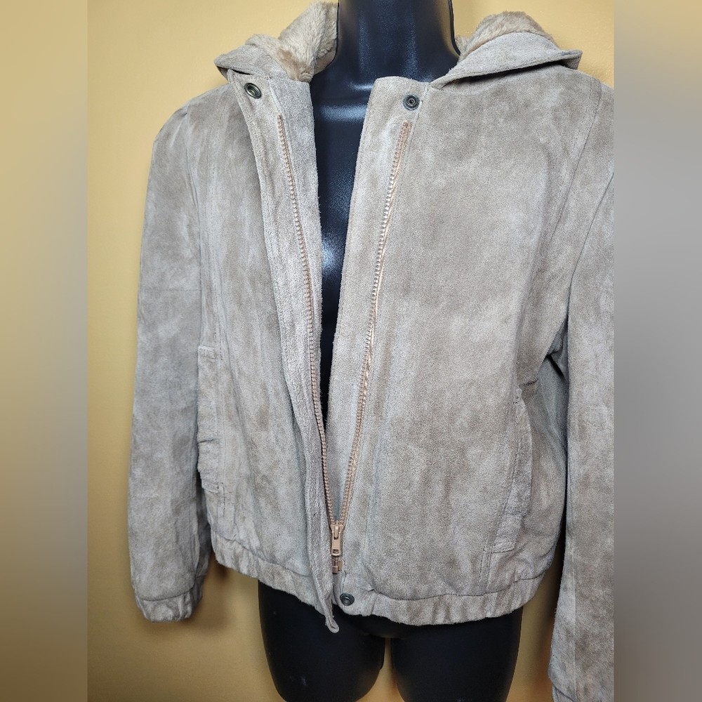 Vintage VTG Wilson Suede and Leather Jacket Made in Korea sz 12 Style 6697