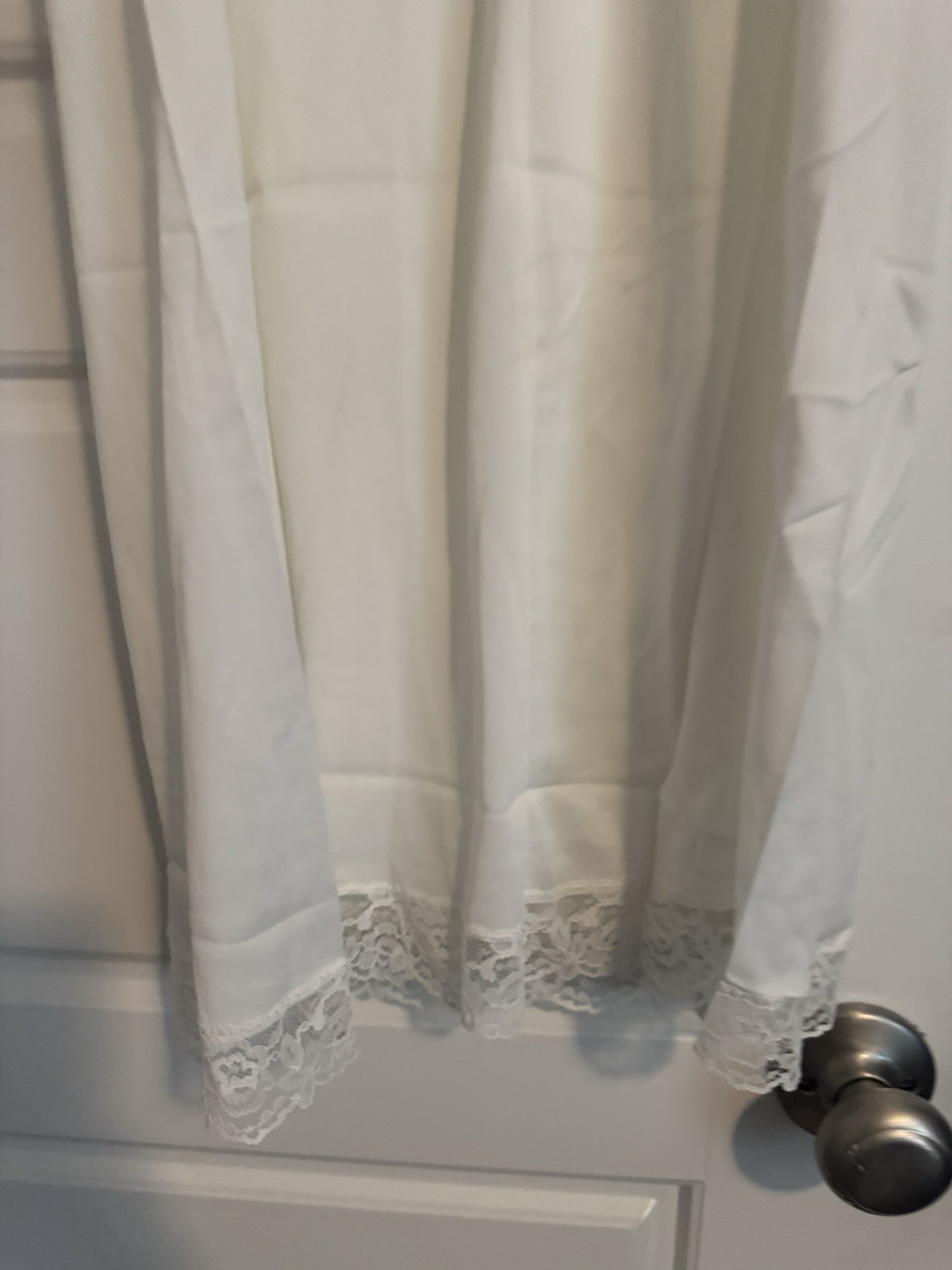 Vintage Du Pont Acele Size 36 Regular White Short Proportioned Slip Lace USA