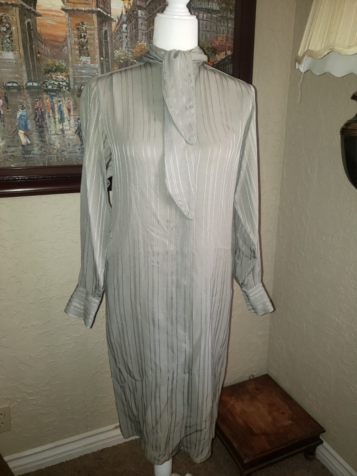 Vintage Silk Midi Dress 40’s/50’s Horchow