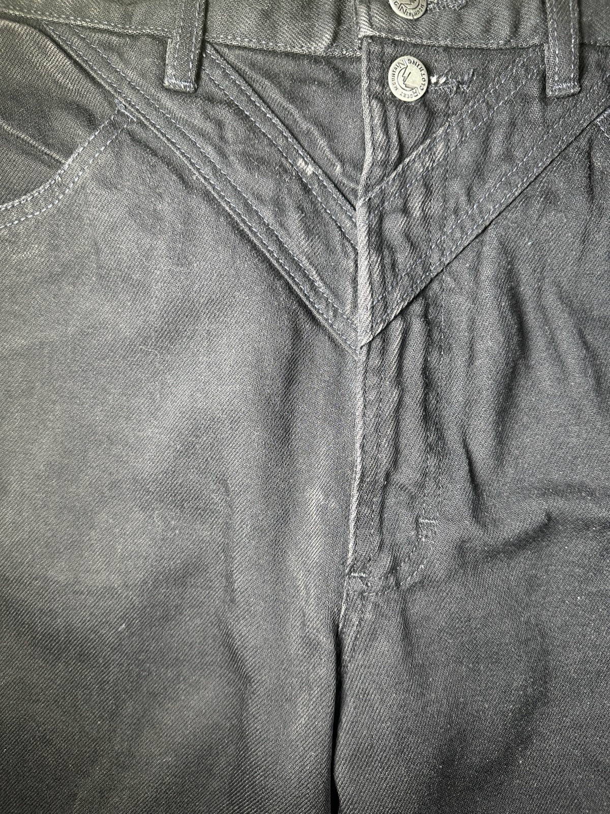 Vintage 80s Rockies Black Western Jeans Womens 15 33×36 USA Bareback 17