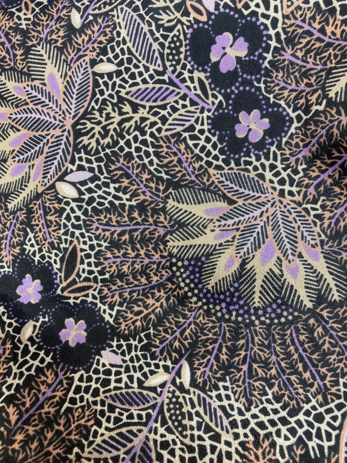 Vintage 70s Womens Button Up Polyester Shirt JUNIOR SMALL Mod Floral Silky