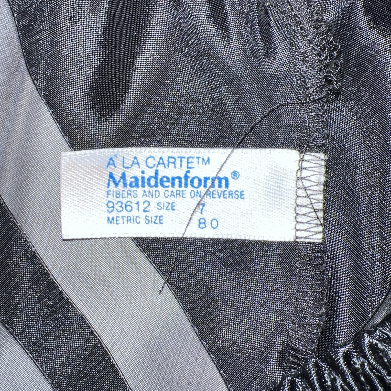 Vtg Maidenform Chantilly Panties Black Lace Trim Women’s Sz 7 A La Carte 93612