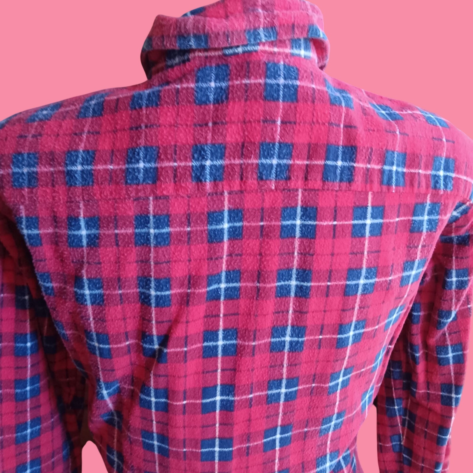 True Vintage Flannel Shirt Small 1980s Rockabilly Red/Blue Checker by Sheplers