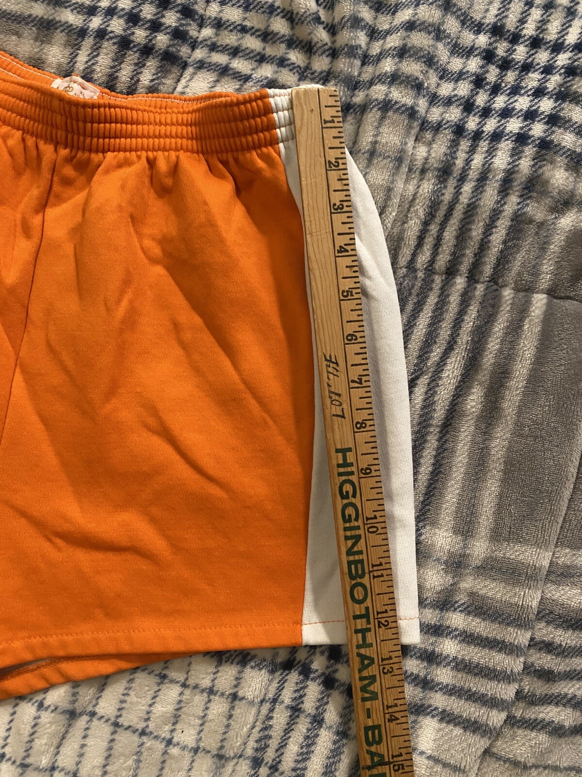Vintage 70s Regal Women’s High Waist Gym Shorts Orange & White Size XL Deadstock