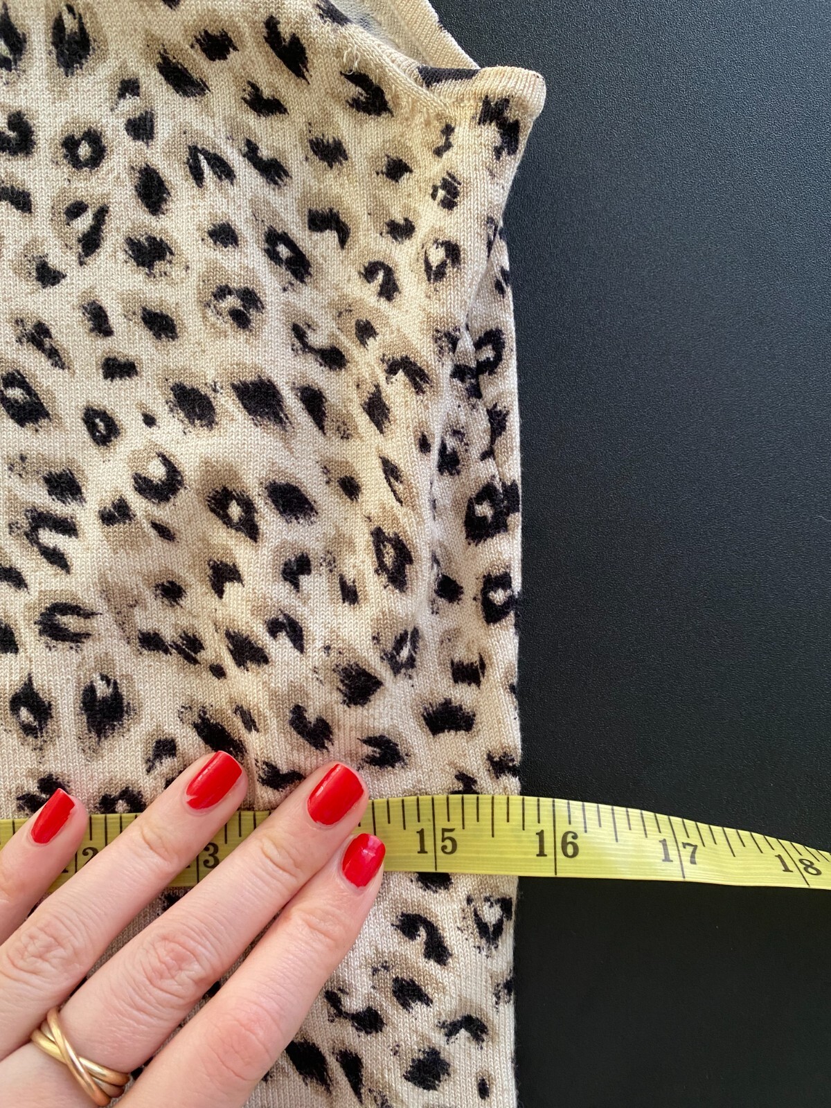Vintage Parisian Signature Leopard SIlk Blend Knit Sweater Tank Minimalist 90s L