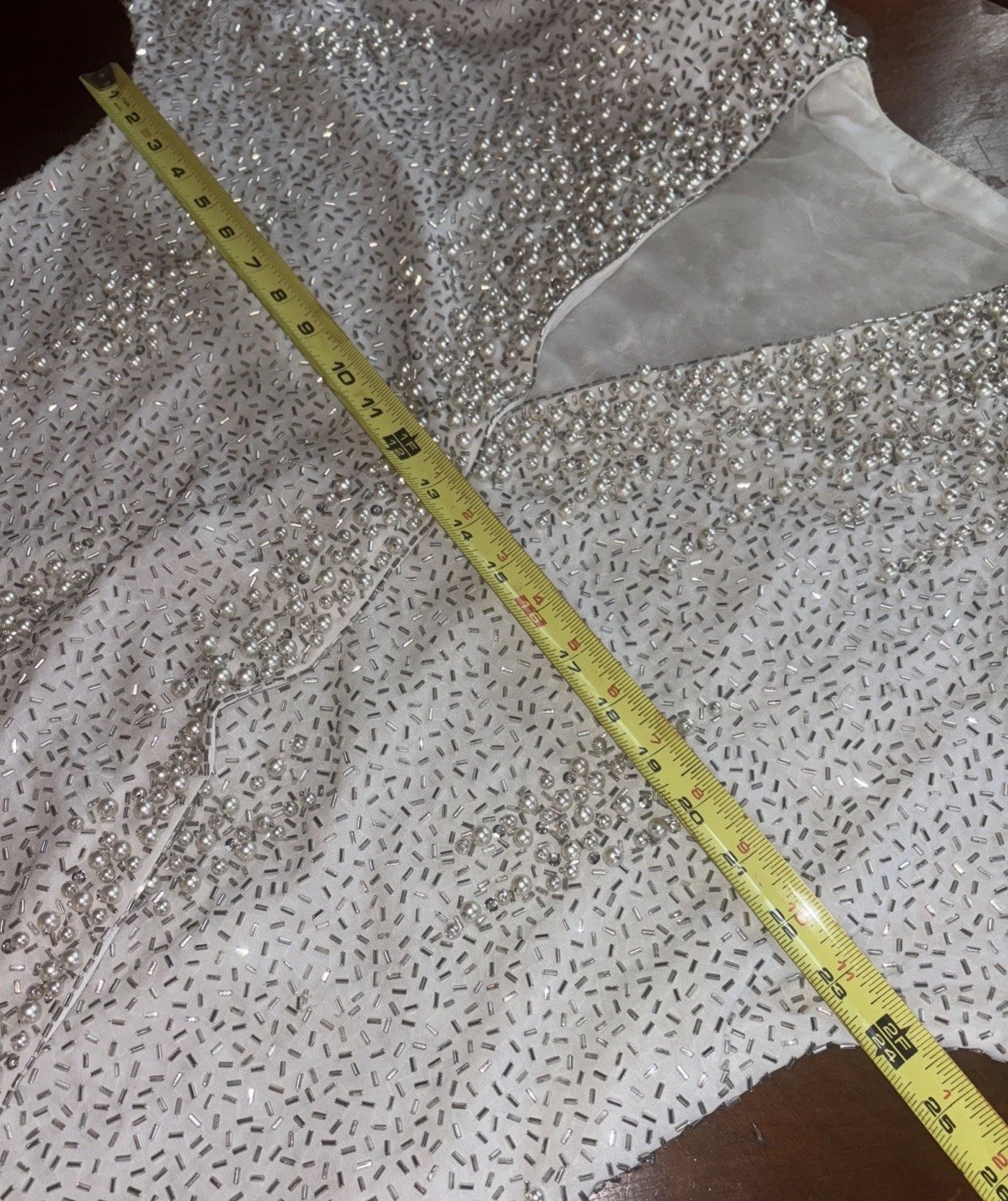 Vintage Victoria Royal Ltd Pearl Beaded Sequin Embellished Evening Tunic Top 12