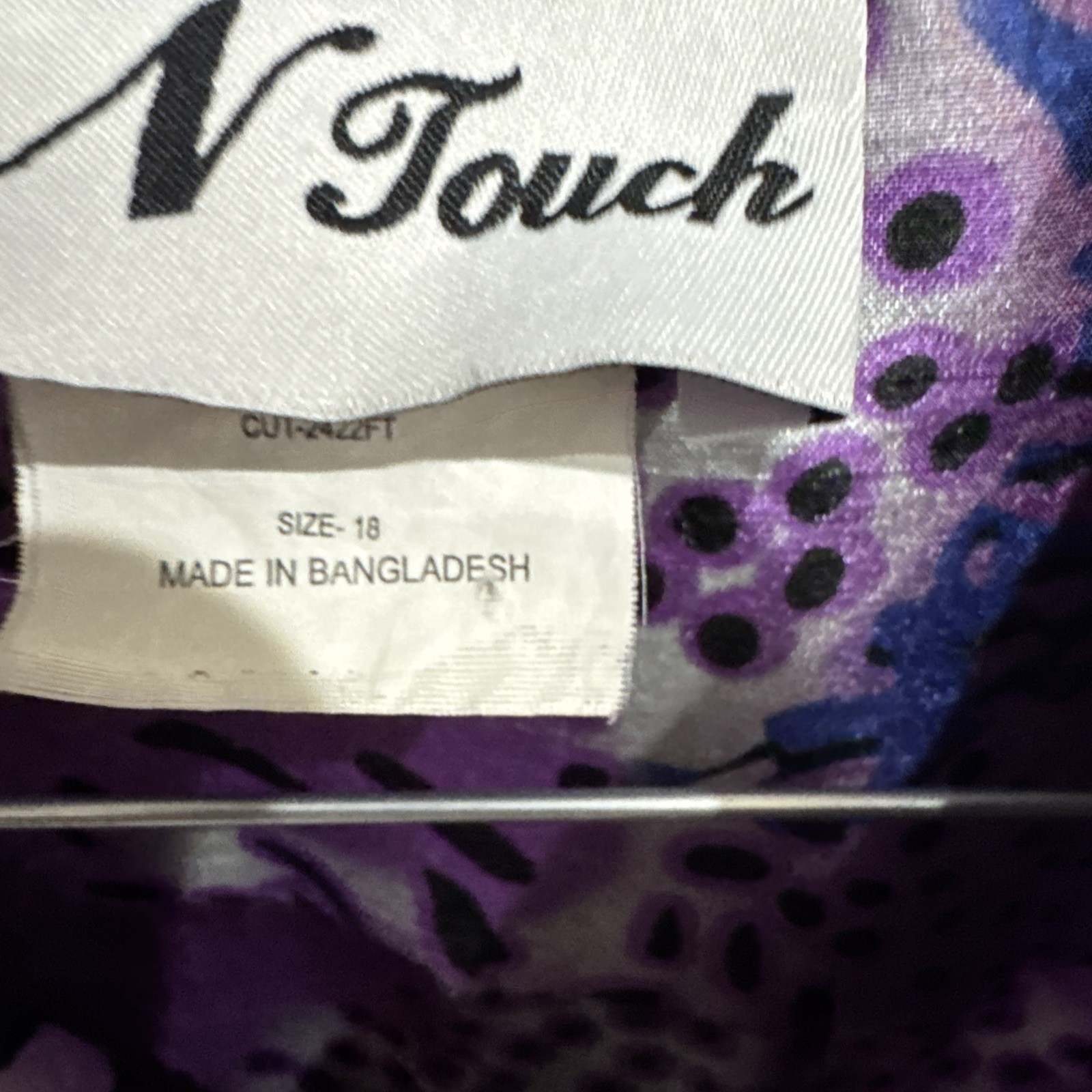 Vintage 1980’s N Touch Jacket Size 18 Multicolor Long Sleeve Missing 1 Button Pk