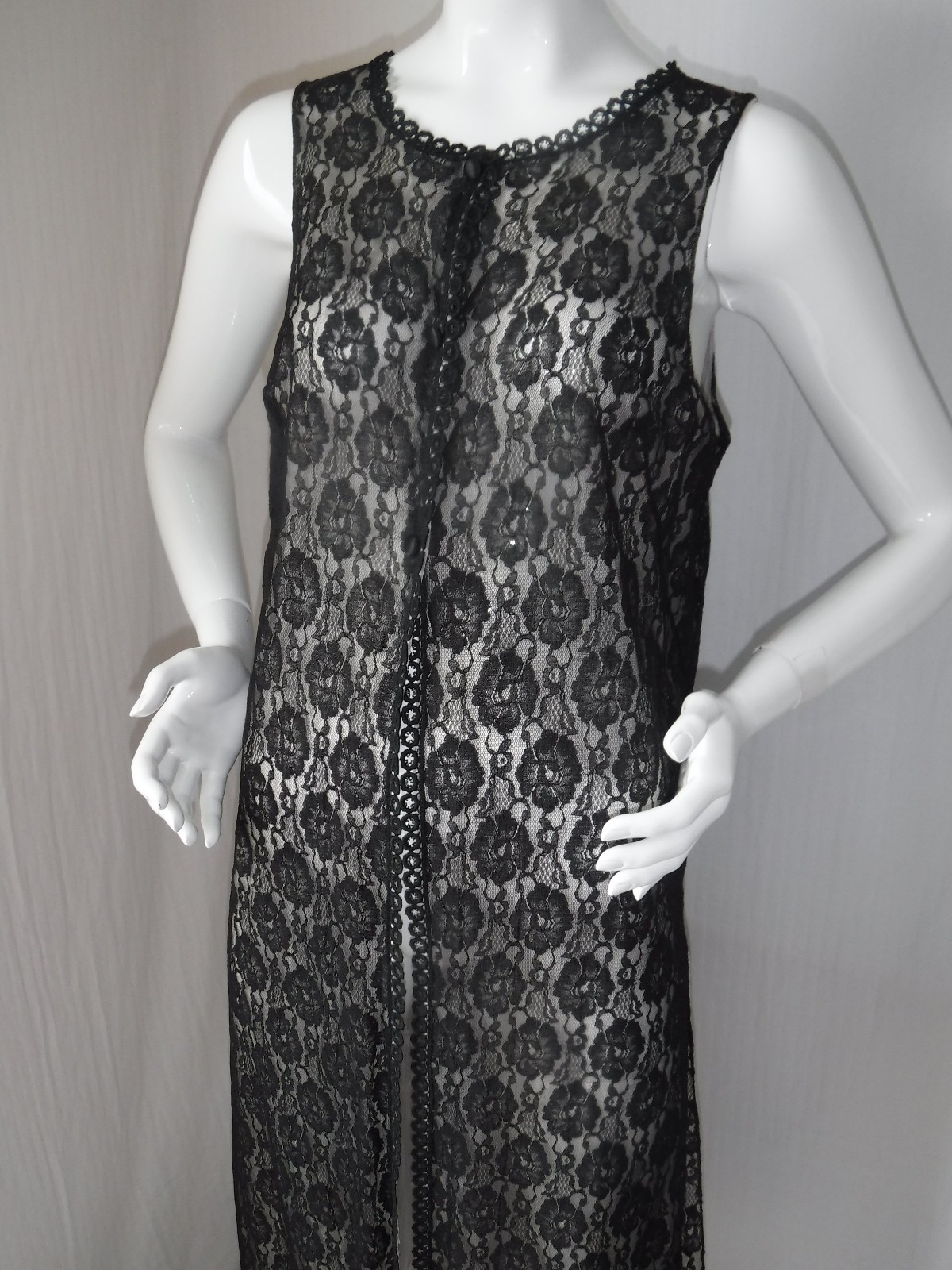 Gorgeous & Rare! VTG 60’s Jenelle of California Lingerie Lace Chiffon Lined S/M