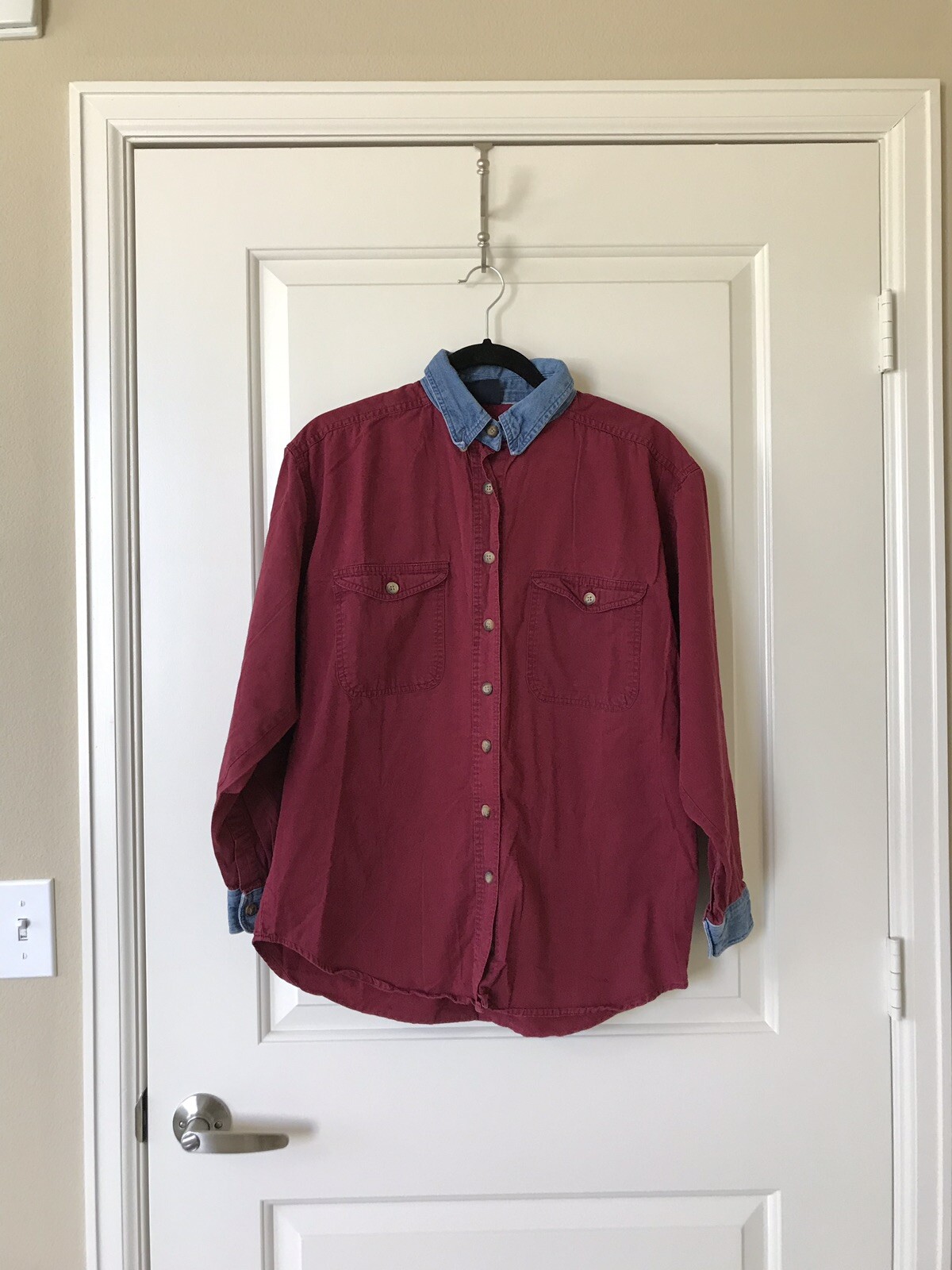 Vintage Maroon Shirt, Size M