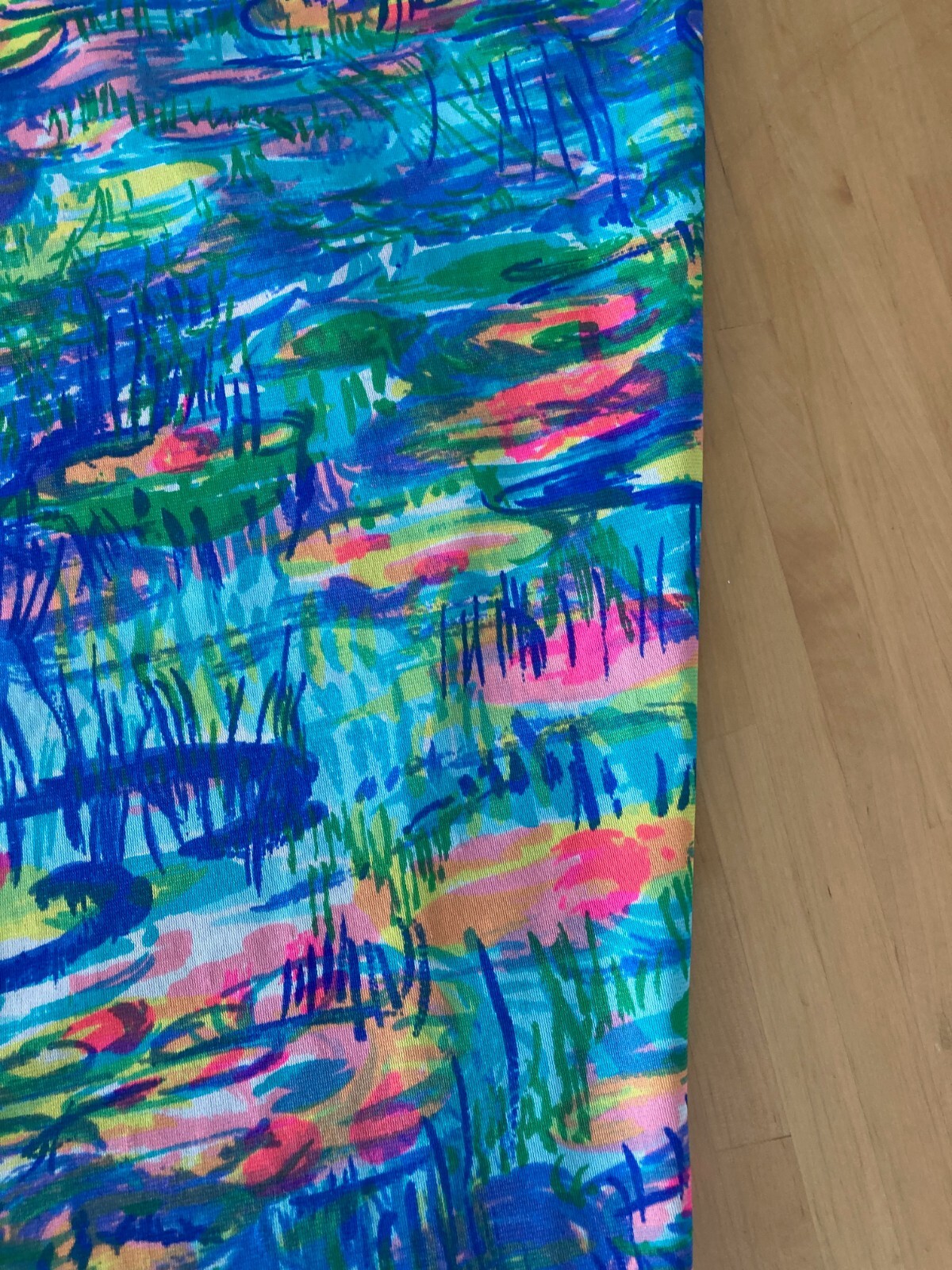Kayser Monet waterlilies 1976 nightgown size small- nylon-unique, vintage