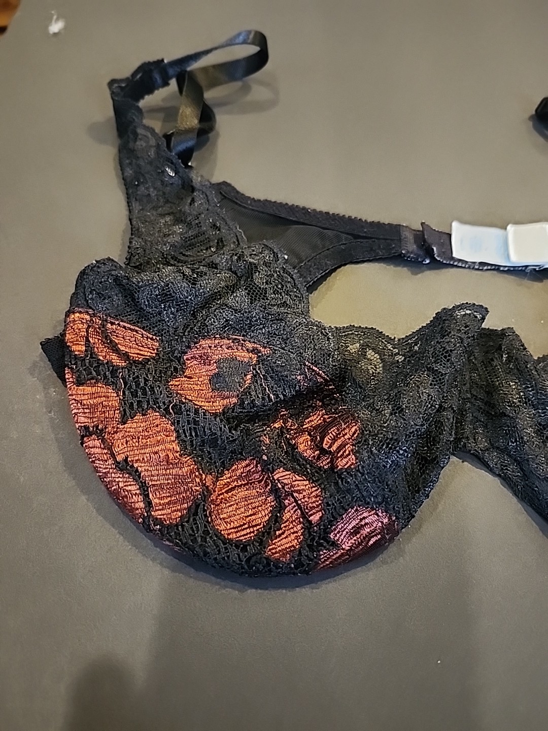 Vtg Victoria’s Secret Second Skin & Lace Multicolor Underwire Bra Size 36B